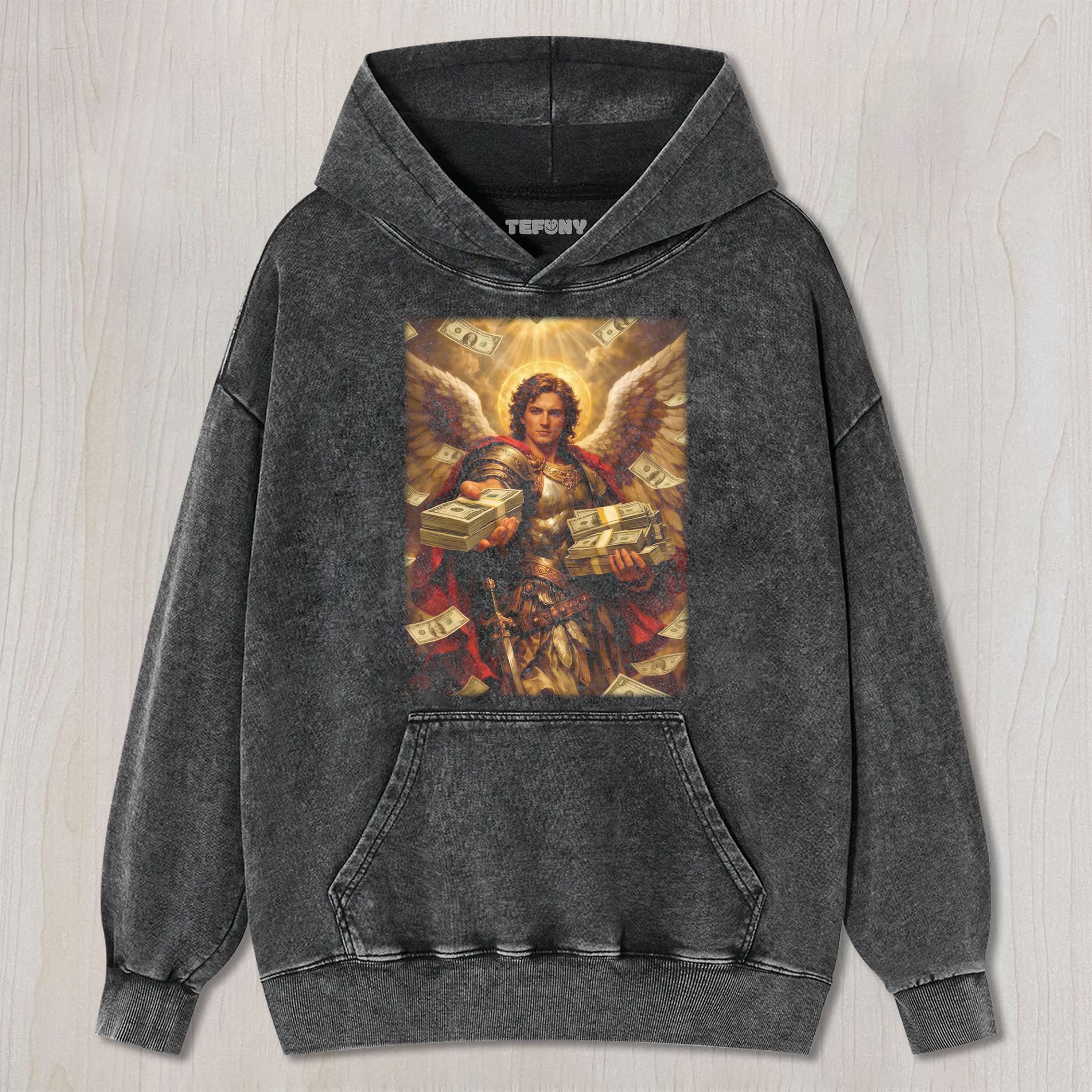 HOLY WEALTH ANGEL T-SHIRT UNISEX TEE, TANK TOP, LAYERED LS, SWEATSHIRT & HOODIE