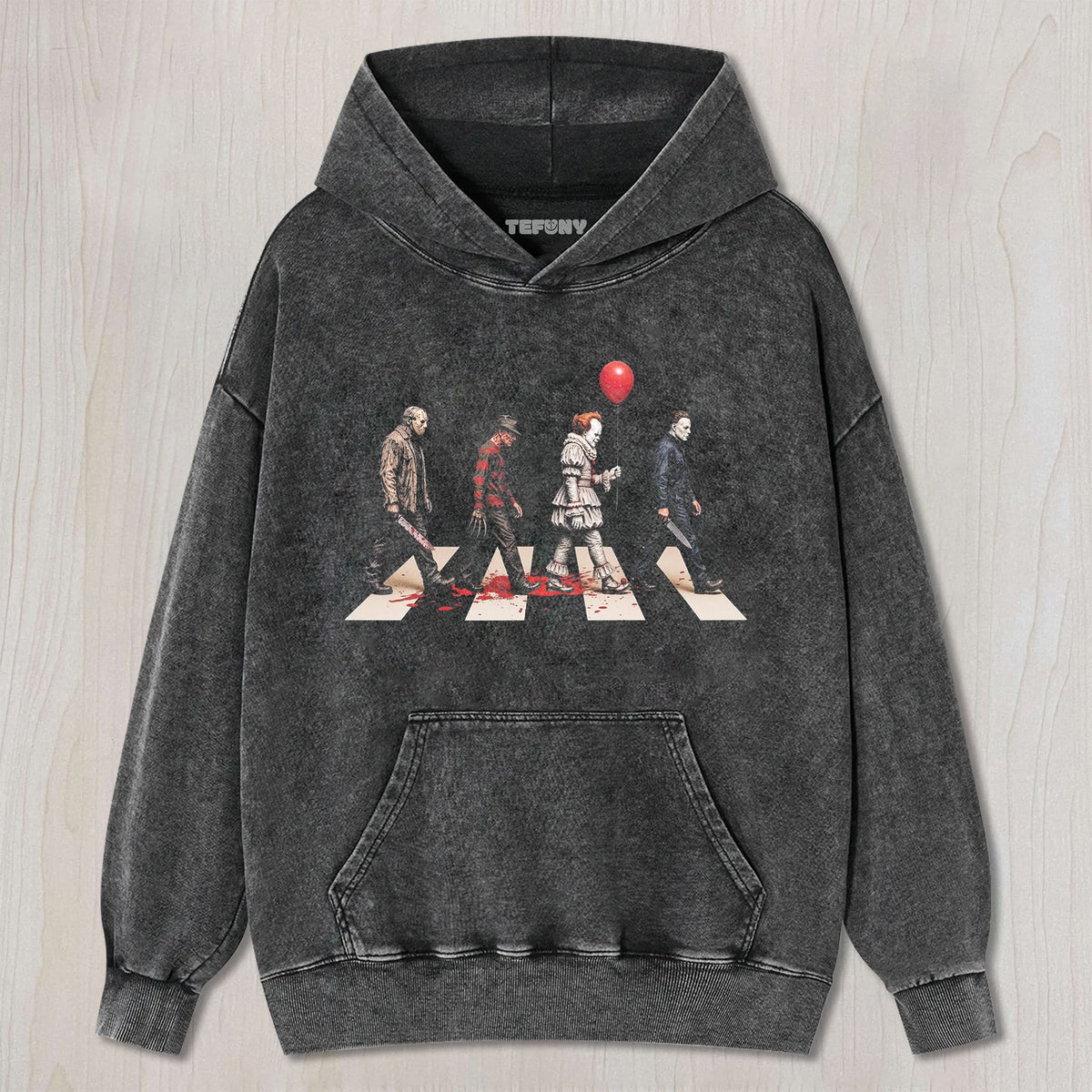 HORROR CHARACTERS ABBEY ROAD UNISEX TEE, TANK TOP, LAYERED LS, SWEATSHIRT & HOODIE