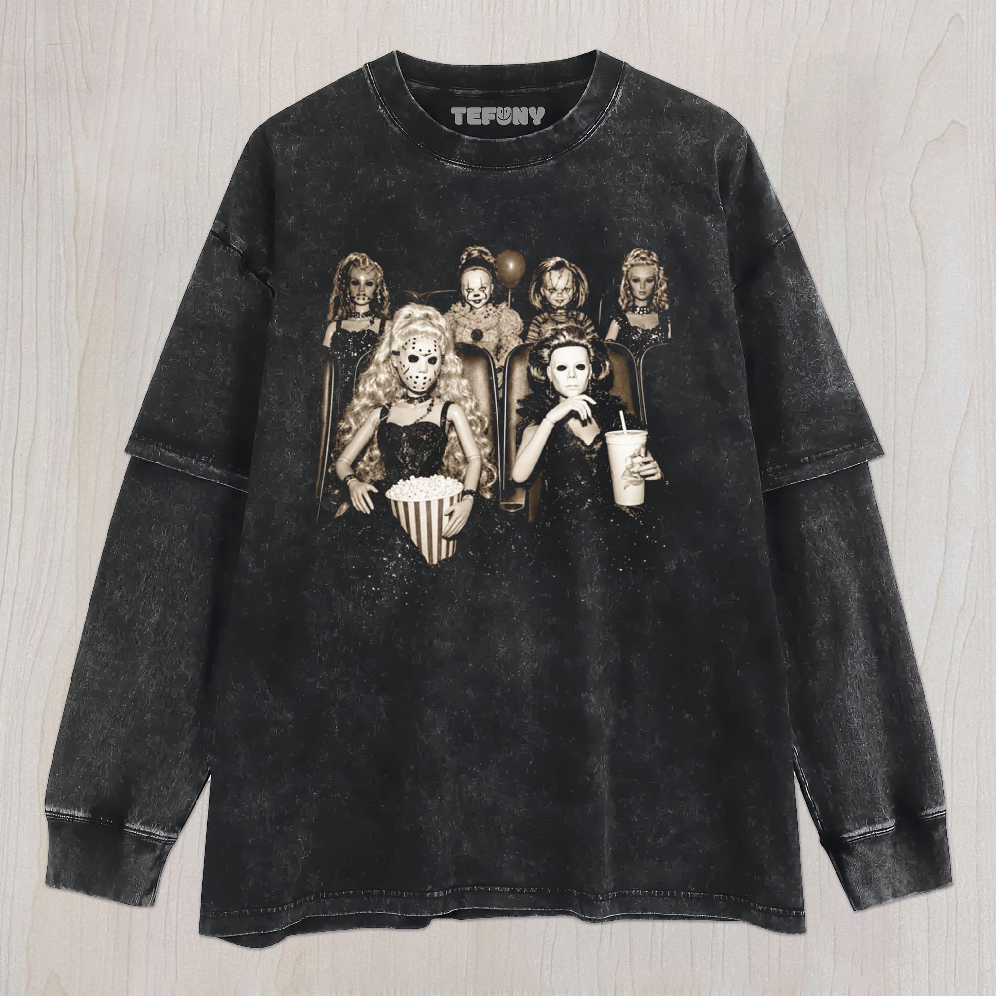HORROR DOLLS MOVIE NIGHT UNISEX TEE, TANK TOP, LAYERED LS, SWEATSHIRT & HOODIE