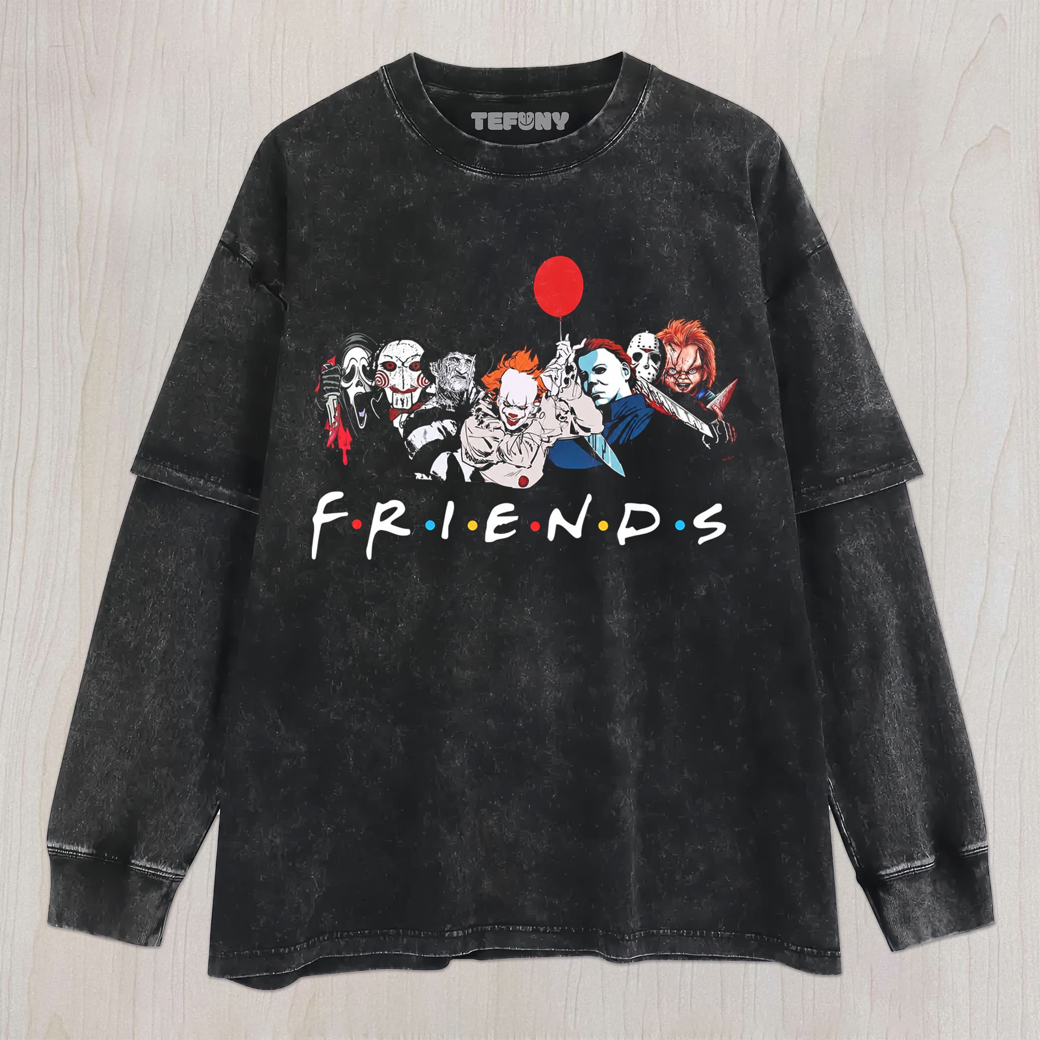 HORROR MOVIE KILLERSS FRIENDS V3 UNISEX TEE, TANK TOP, LAYERED LS, SWEATSHIRT & HOODIE