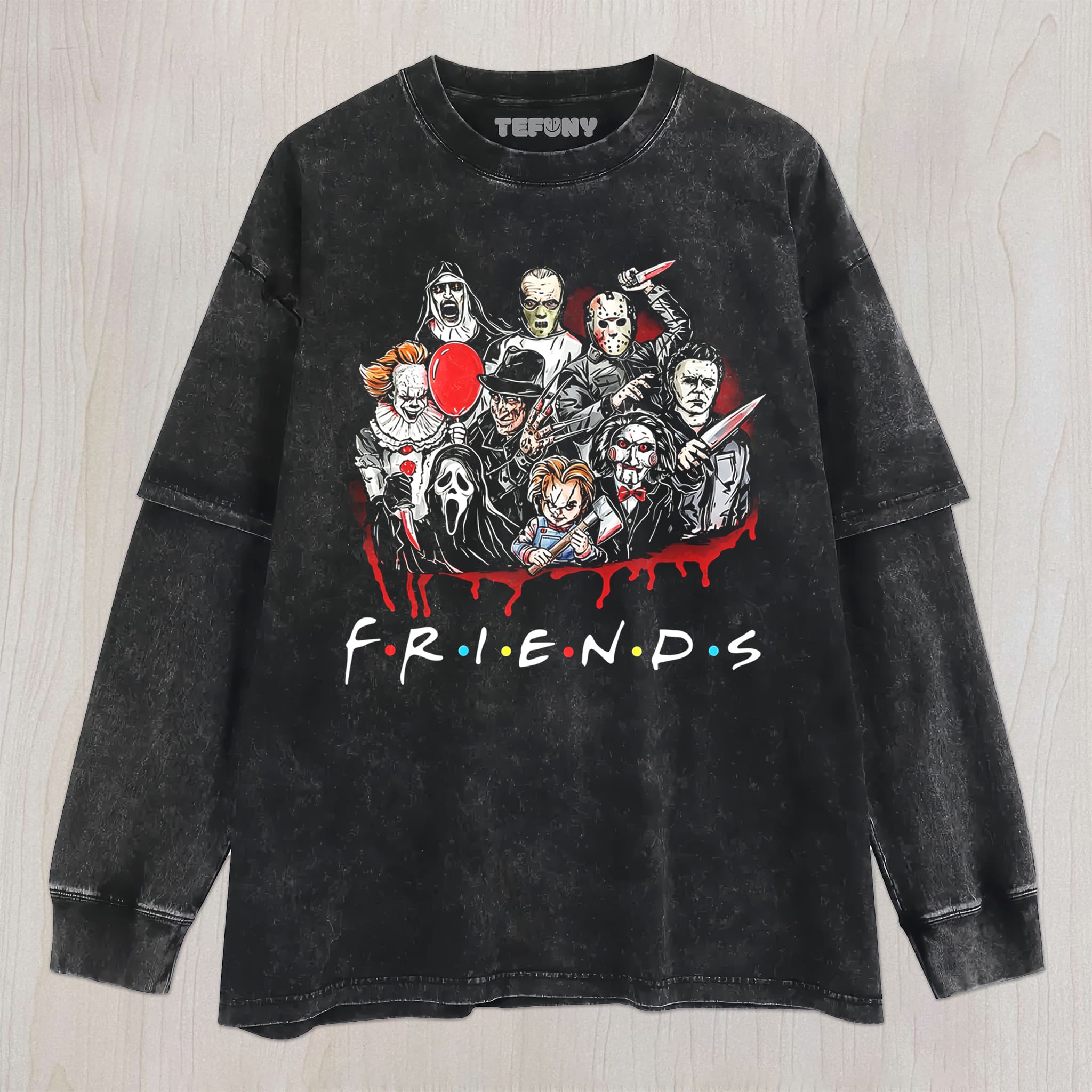 HORROR MOVIE KILLERSS FRIENDS V4 UNISEX TEE, TANK TOP, LAYERED LS, SWEATSHIRT & HOODIE