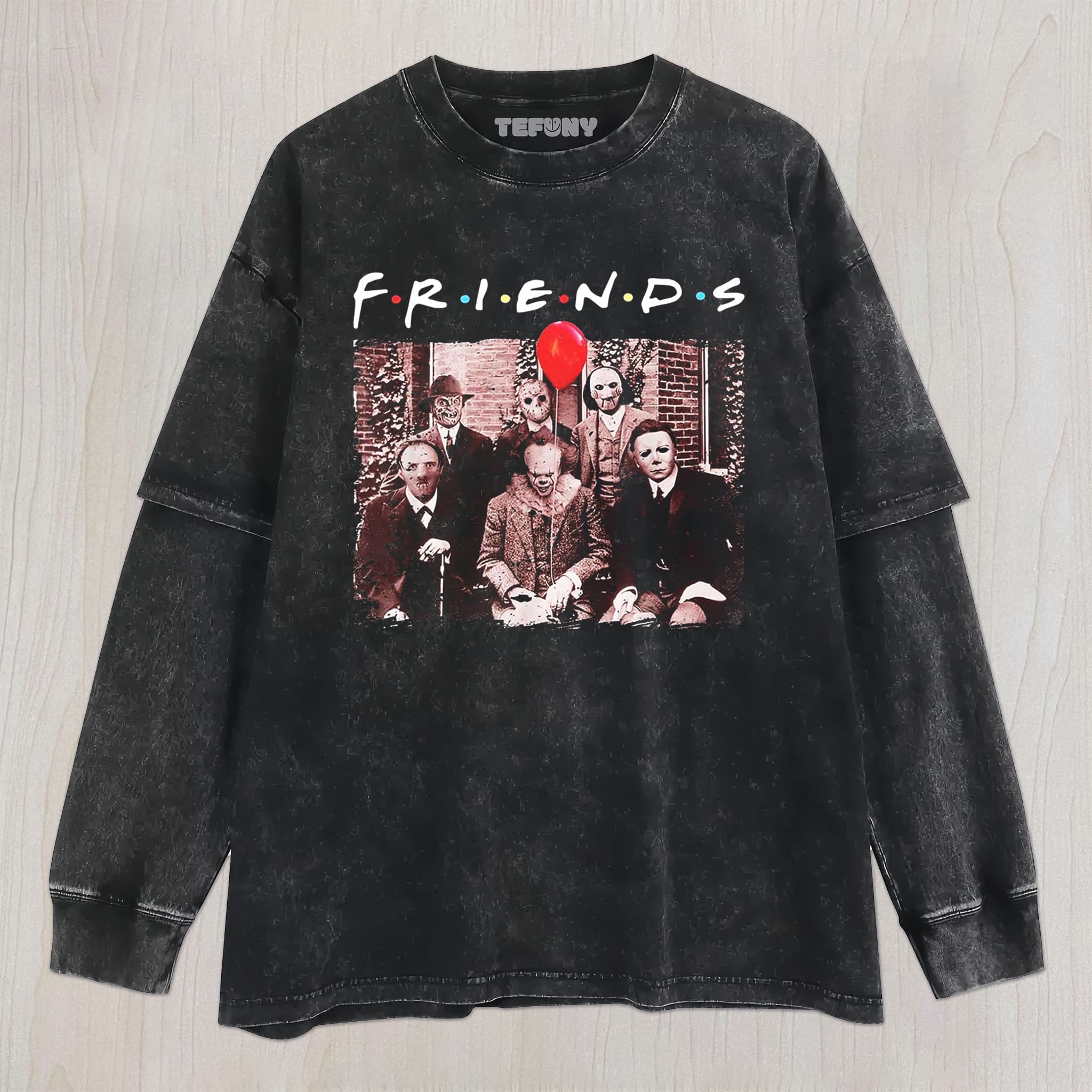 HORROR MOVIE KILLERSS FRIENDS V5 UNISEX TEE, TANK TOP, LAYERED LS, SWEATSHIRT & HOODIE