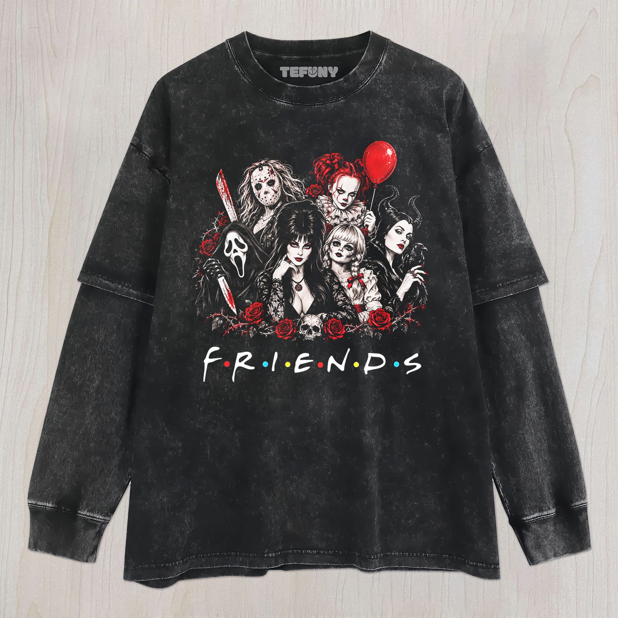 HORROR MOVIE KILLERSS FRIENDS V6 UNISEX TEE, TANK TOP, LAYERED LS, SWEATSHIRT & HOODIE
