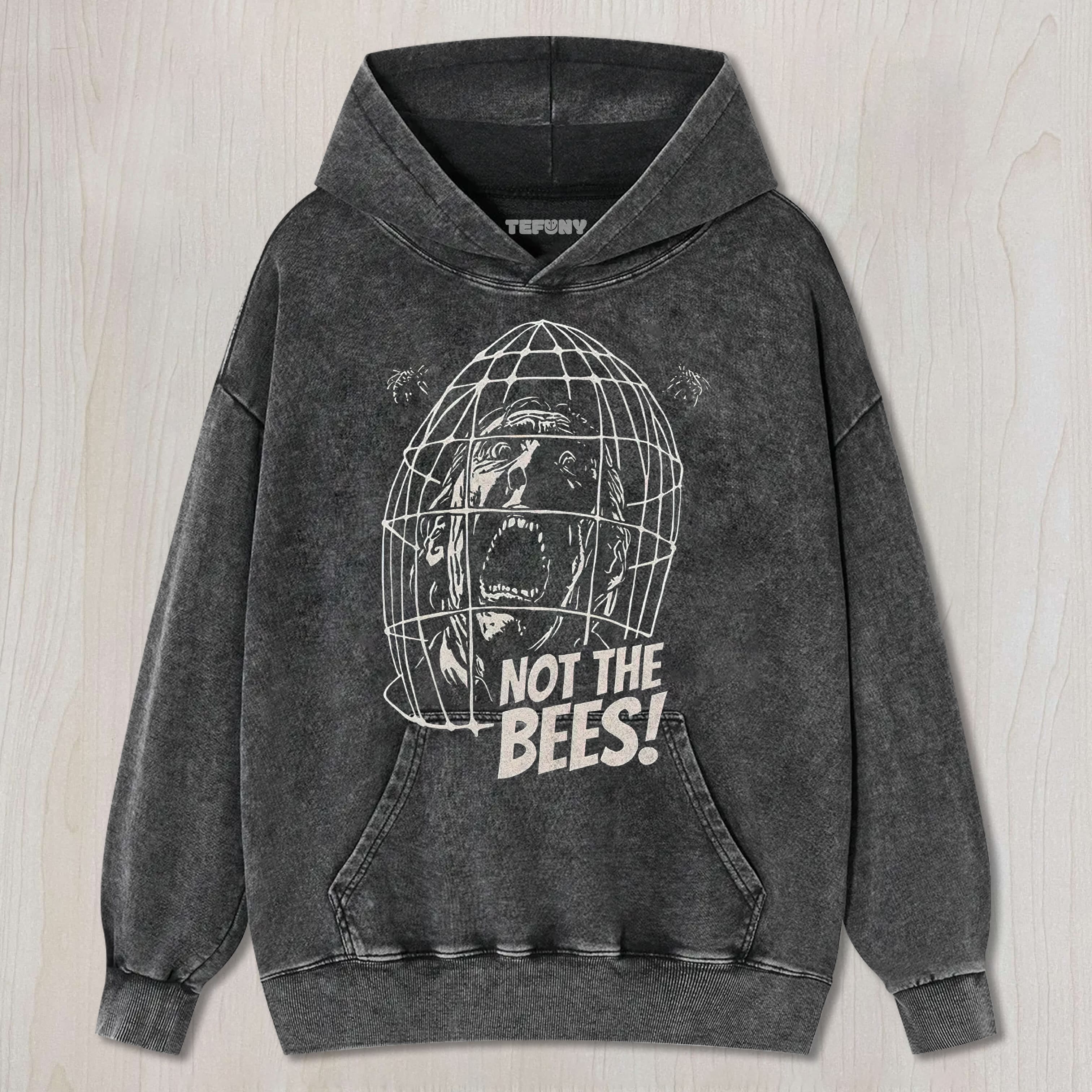 HORROR CAGE BEE QUOTE GRAPHIC VINTAGE WASHED UNISEX TEE, TANK TOP, LAYERED LS, SWEATSHIRT & HOODIE