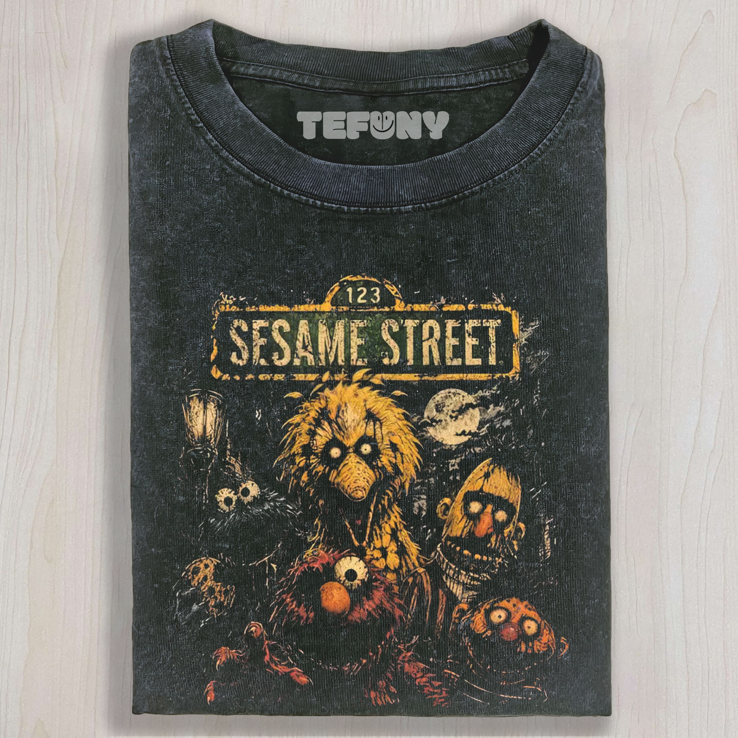 HORROR STREET CHARACTER GRAPHIC VINTAGE WASHED UNISEX TEE, TANK TOP, LAYERED LS, SWEATSHIRT & HOODIE