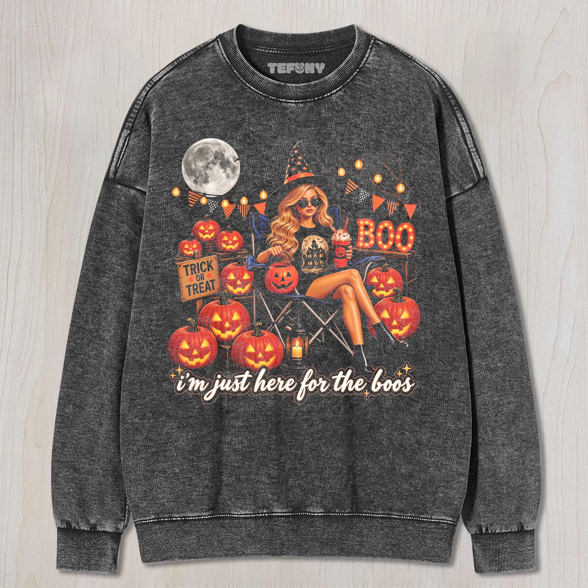 IM JUST HERE FOR THE BOOS UNISEX TEE, TANK TOP, LAYERED LS, SWEATSHIRT & HOODIE