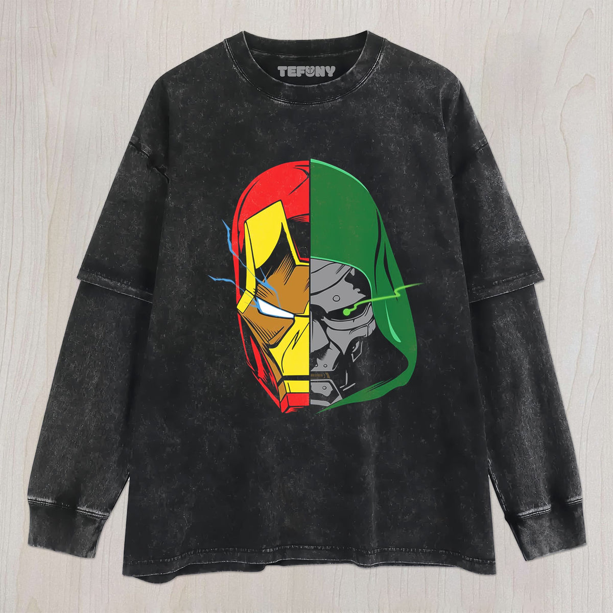 IRON MAN & DR.DOOM V3 UNISEX TEE, TANK TOP, LAYERED LS, SWEATSHIRT & HOODIE