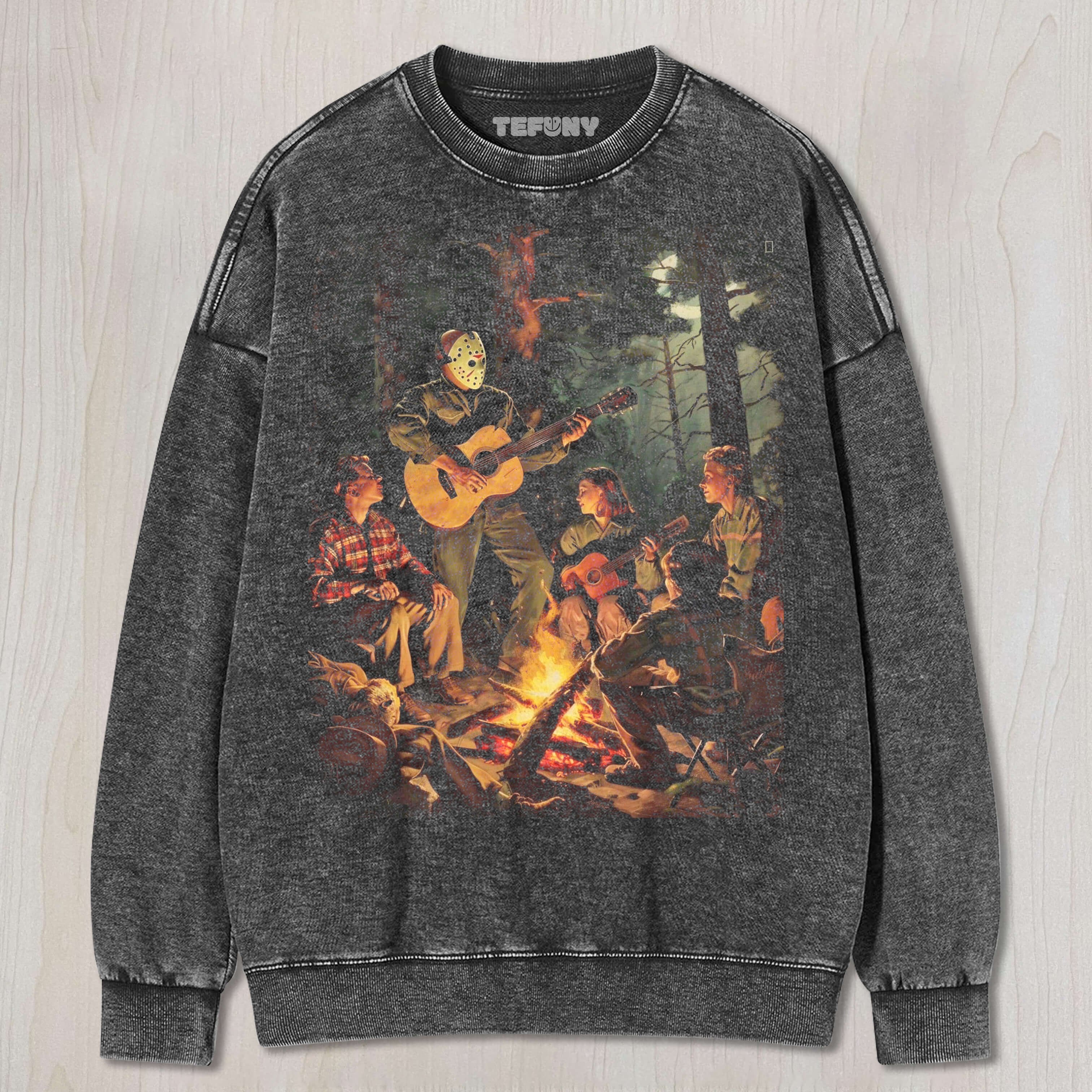 JASON VOORHEES PLAYING GUITAR T-SHIRT