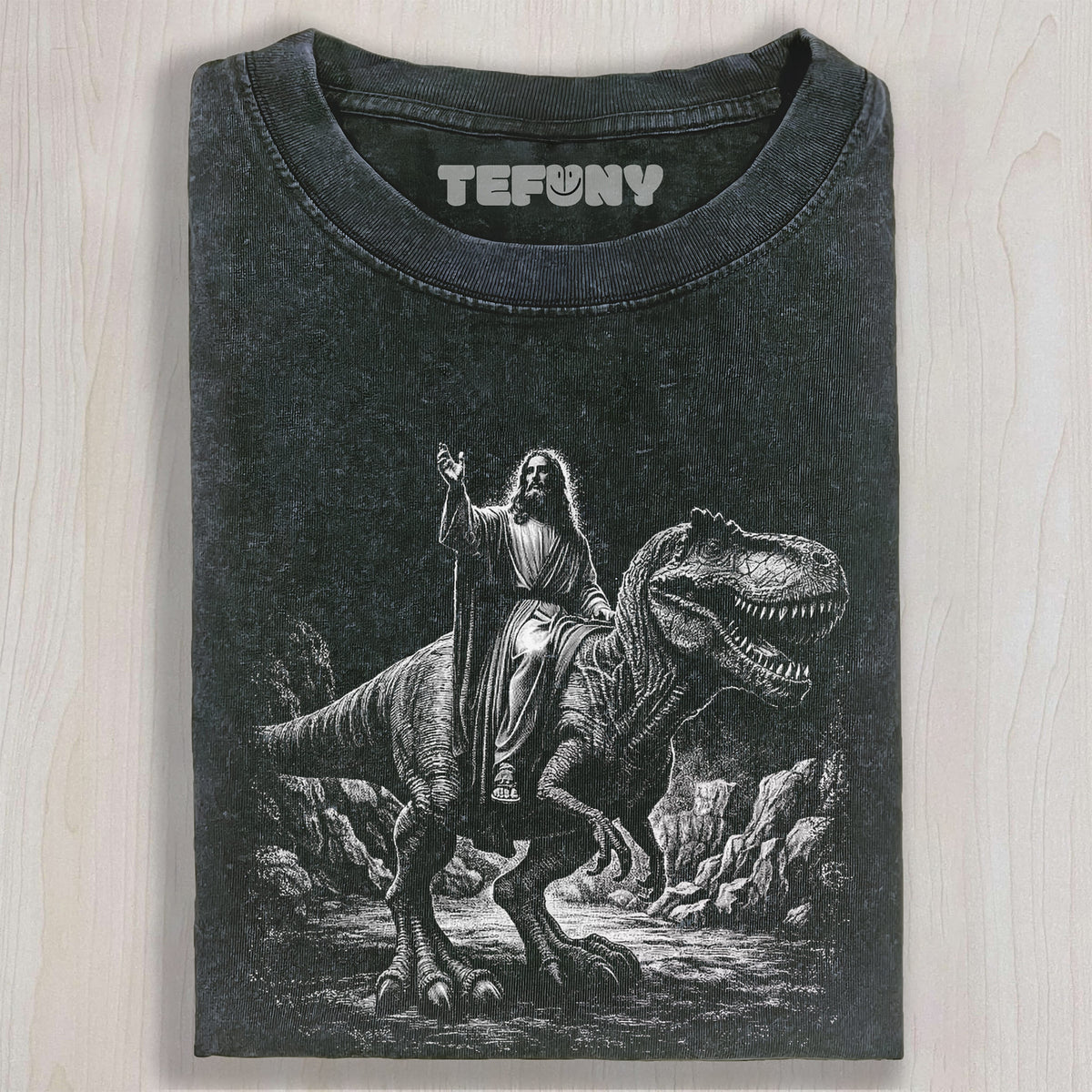 JESUS & T-REX CHRISTIAN T-SHIRT UNISEX TEE, TANK TOP, LAYERED LS, SWEATSHIRT & HOODIE
