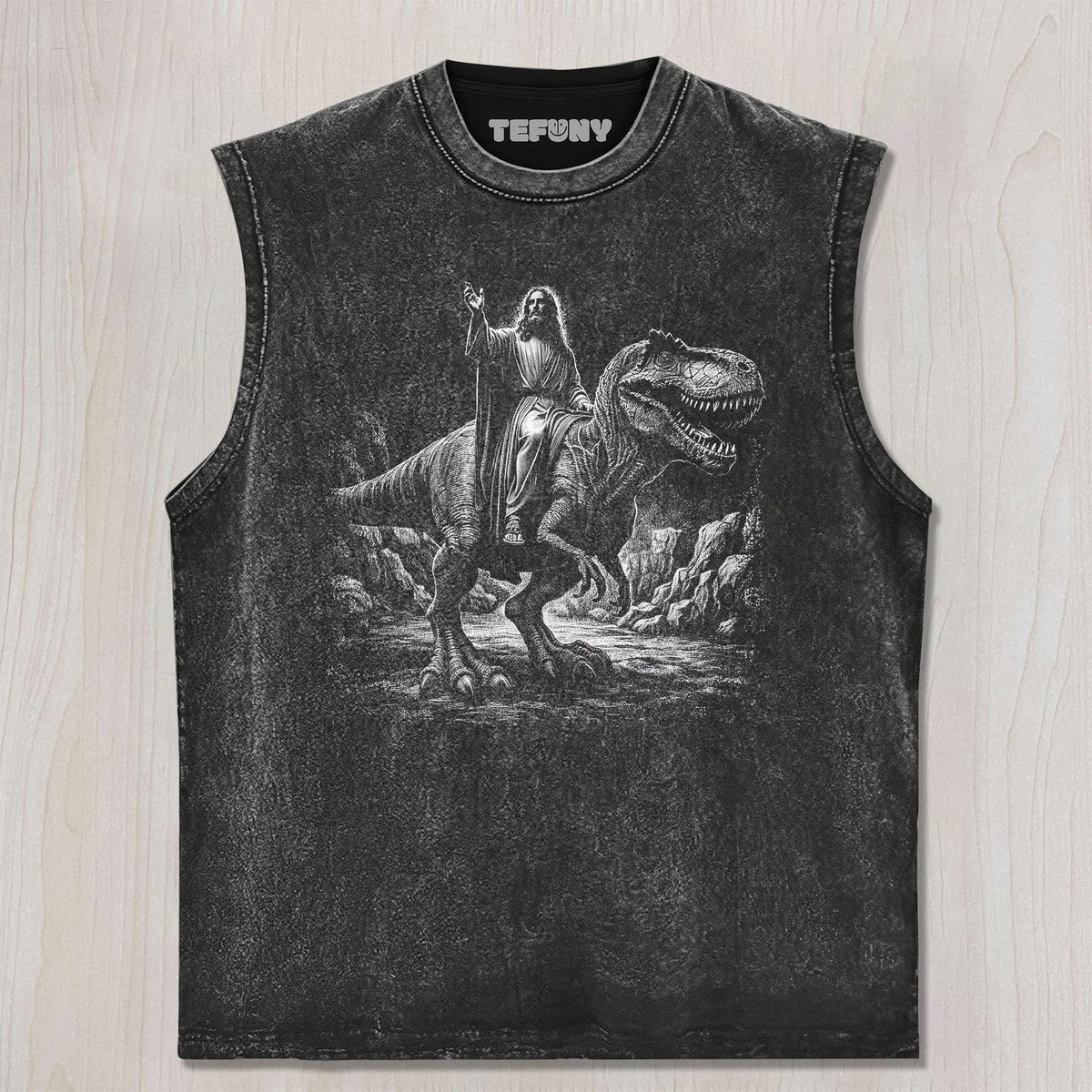 JESUS & T-REX CHRISTIAN T-SHIRT UNISEX TEE, TANK TOP, LAYERED LS, SWEATSHIRT & HOODIE
