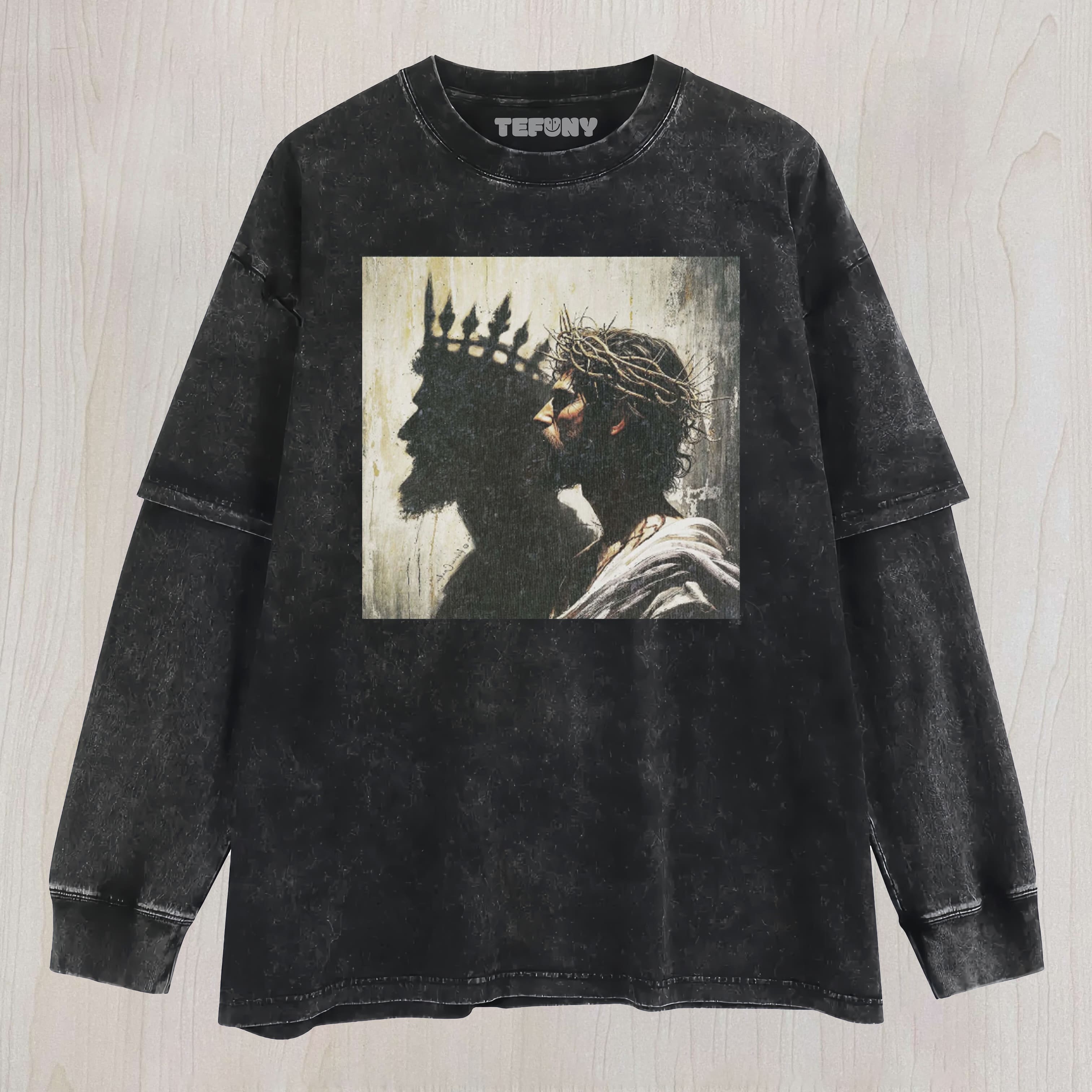 JESUS LAYERED LONG SLEEVE