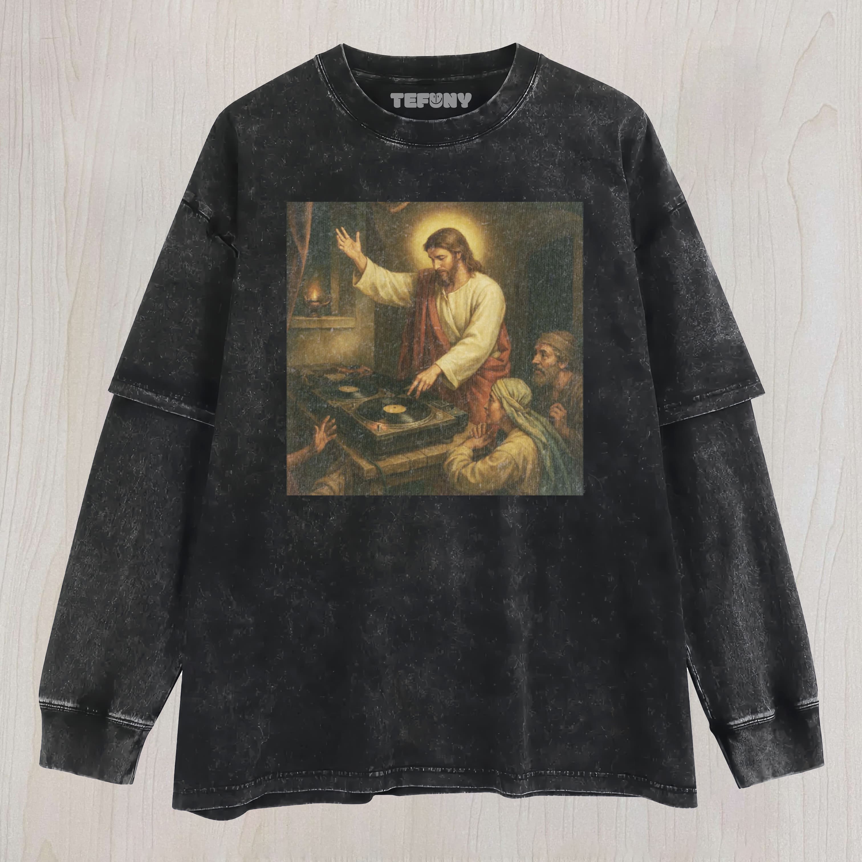 JESUS LAYERED LONG SLEEVE