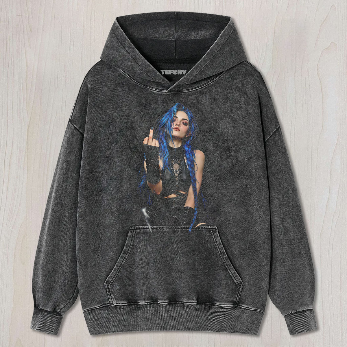 JINX GIVES THE MIDDLE FINGER UNISEX TEE, TANK TOP, LAYERED LS, SWEATSHIRT & HOODIE