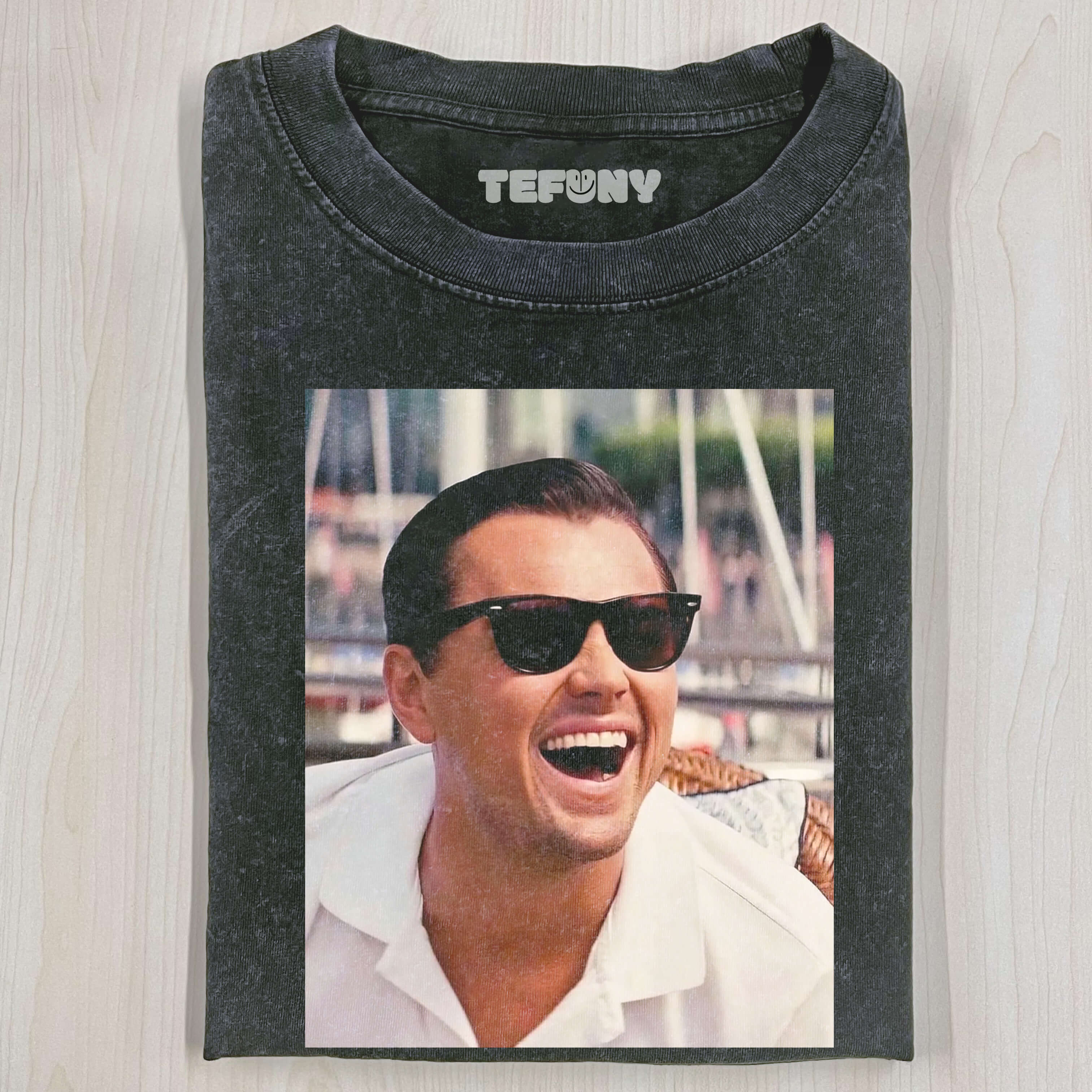 JORDAN BELFORT WITH A WIDE GRIN T-SHIRT