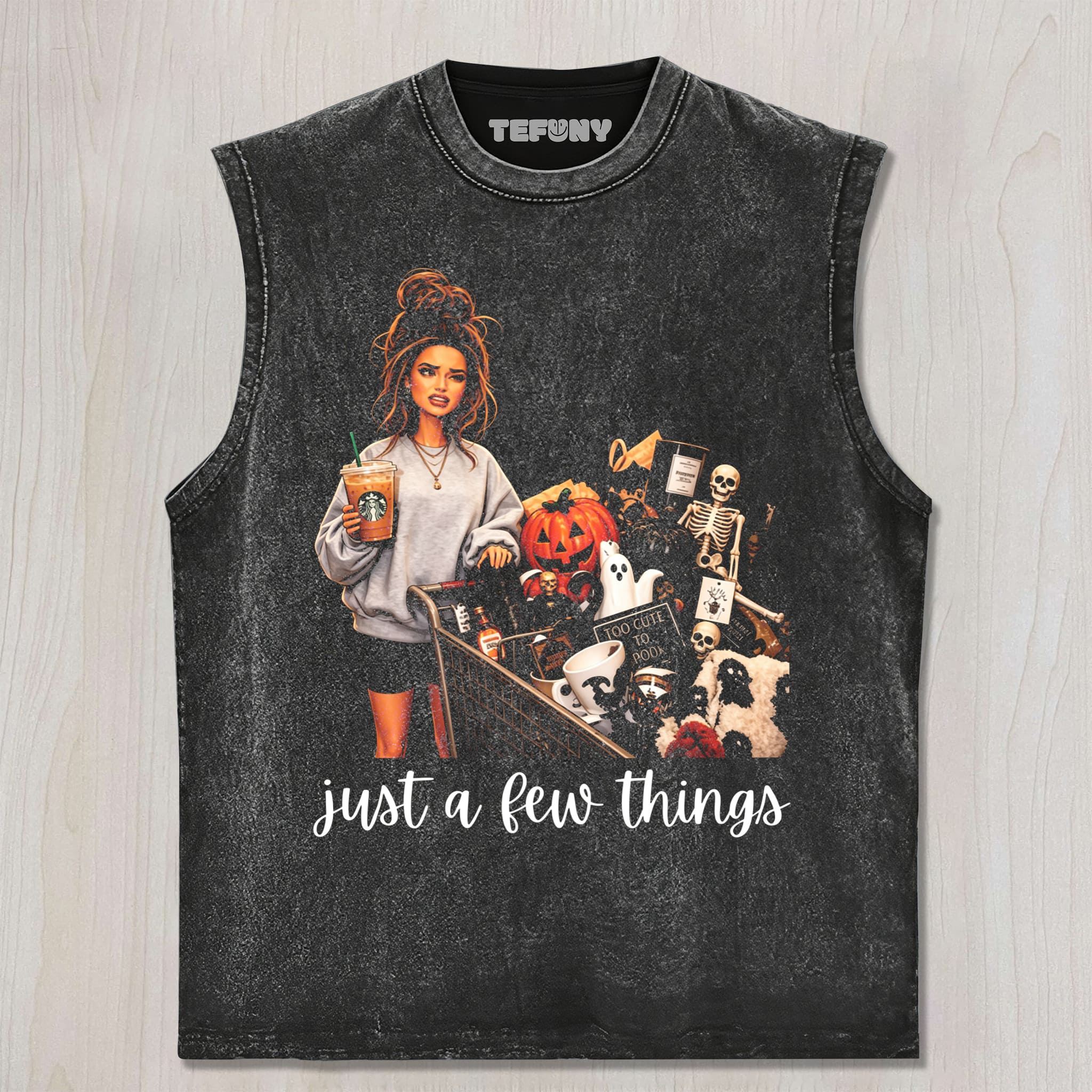 JUST A FEW THINGS SPOOKY CART UNISEX TEE, TANK TOP, LAYERED LS, SWEATSHIRT & HOODIE