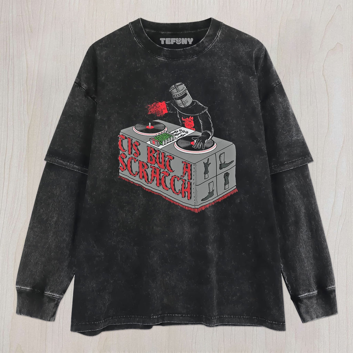KNIGHT OF THE TURNTABLE UNISEX TEE, TANK TOP, LAYERED LS, SWEATSHIRT & HOODIE