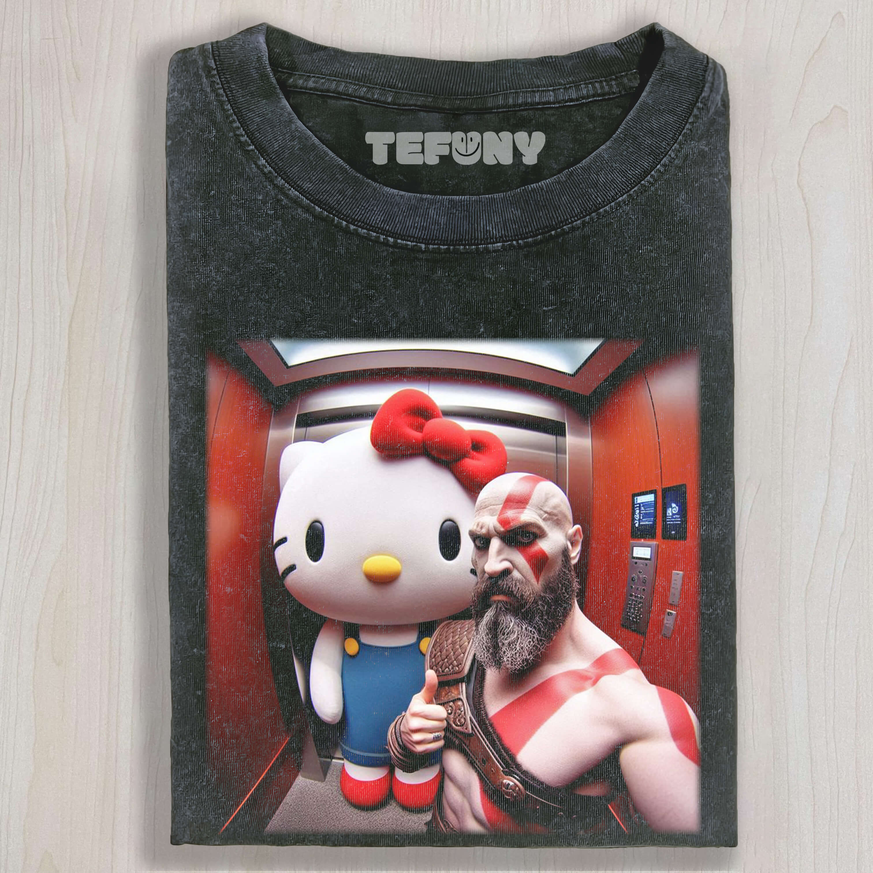 KRATOS AND HELLO KITTY TEE & SWEAT & HOOD