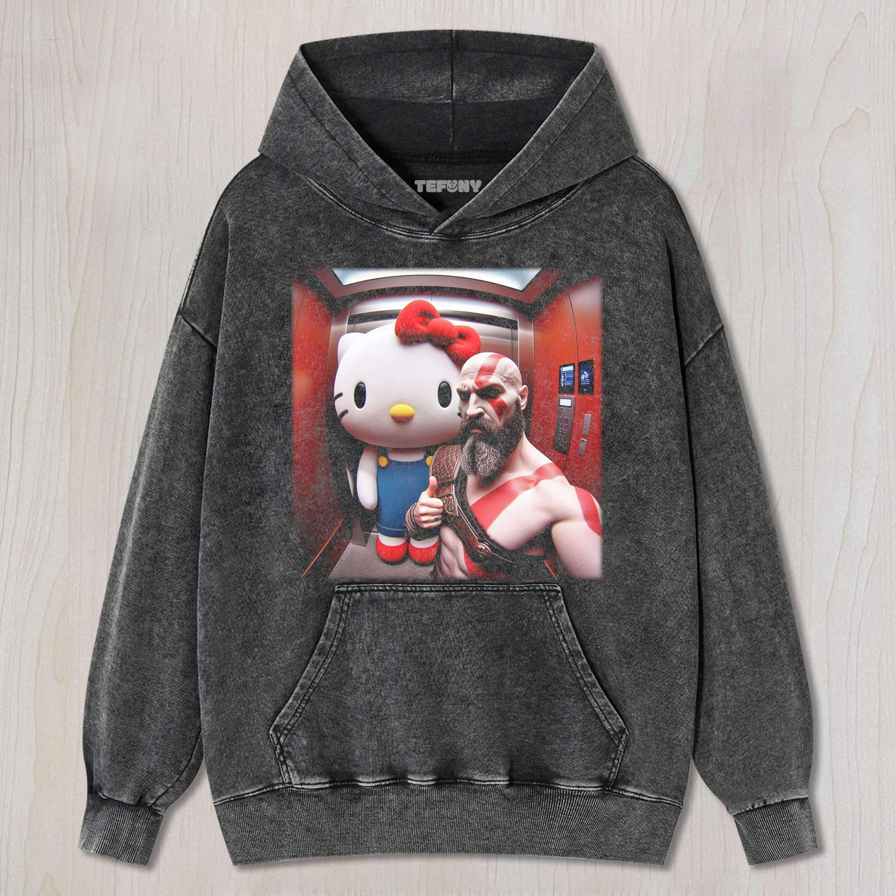 KRATOS AND HELLO KITTY TEE & SWEAT & HOOD