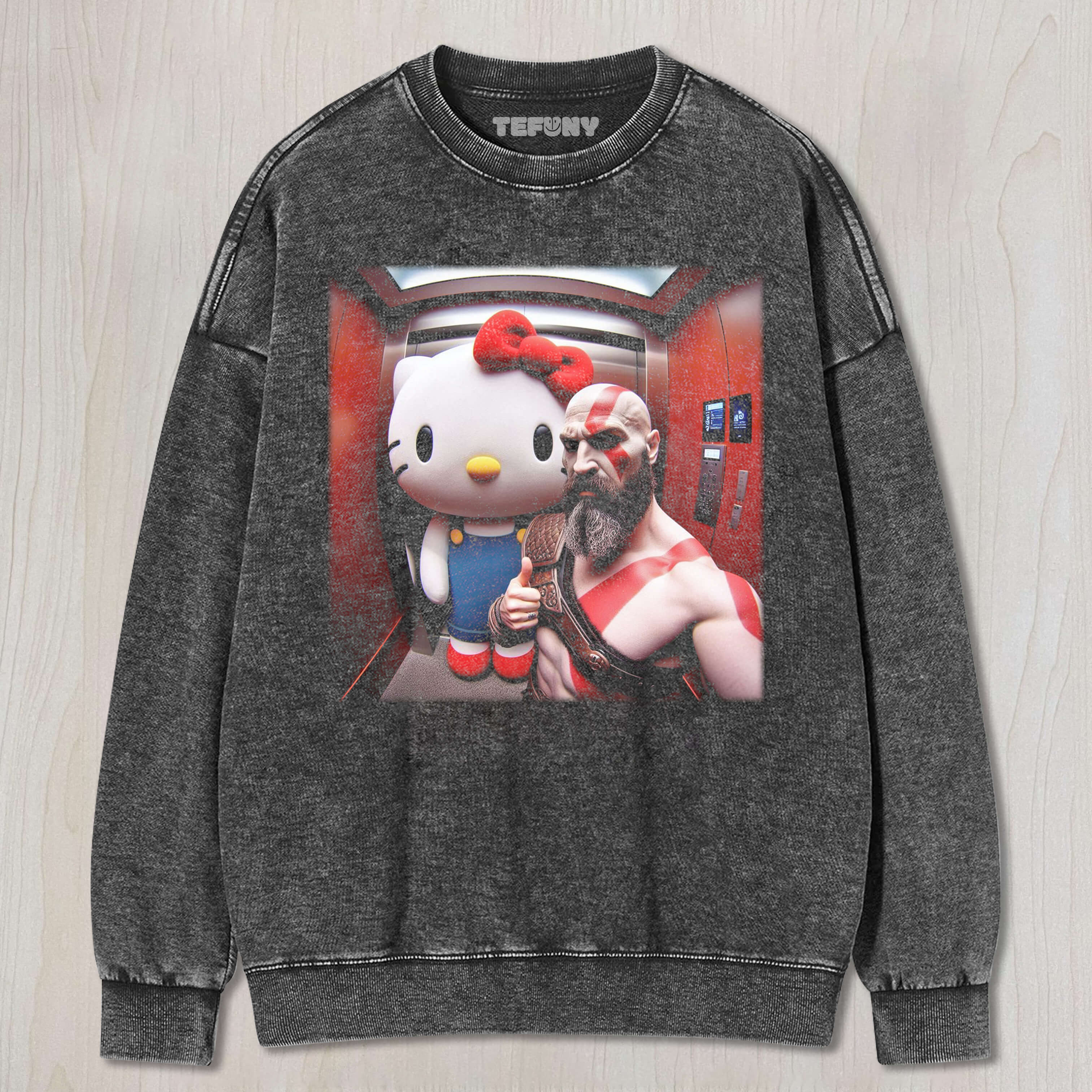 KRATOS AND HELLO KITTY TEE & SWEAT & HOOD
