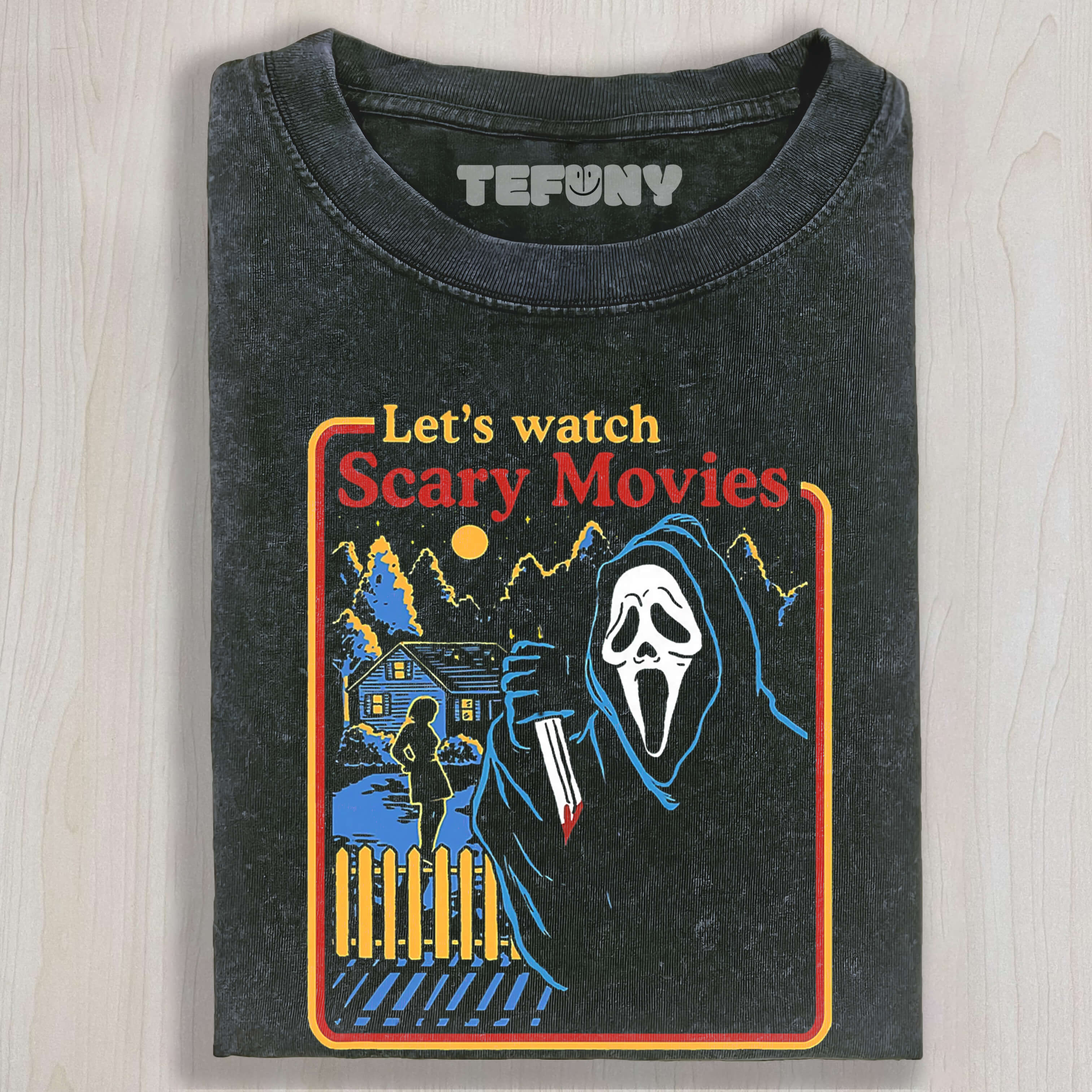 LET'S WATCH SCARY MOVIES TEE & SWEAT & HOOD