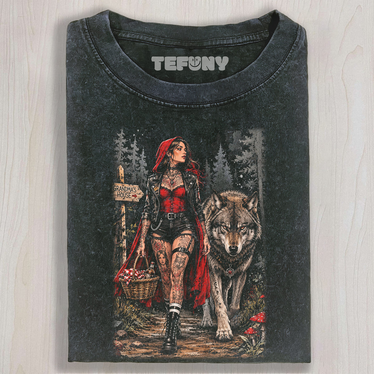LITTLE RED RIDING HOOD GOTHIC UNISEX TEE, TANK TOP, LAYERED LS, SWEATSHIRT & HOODIE