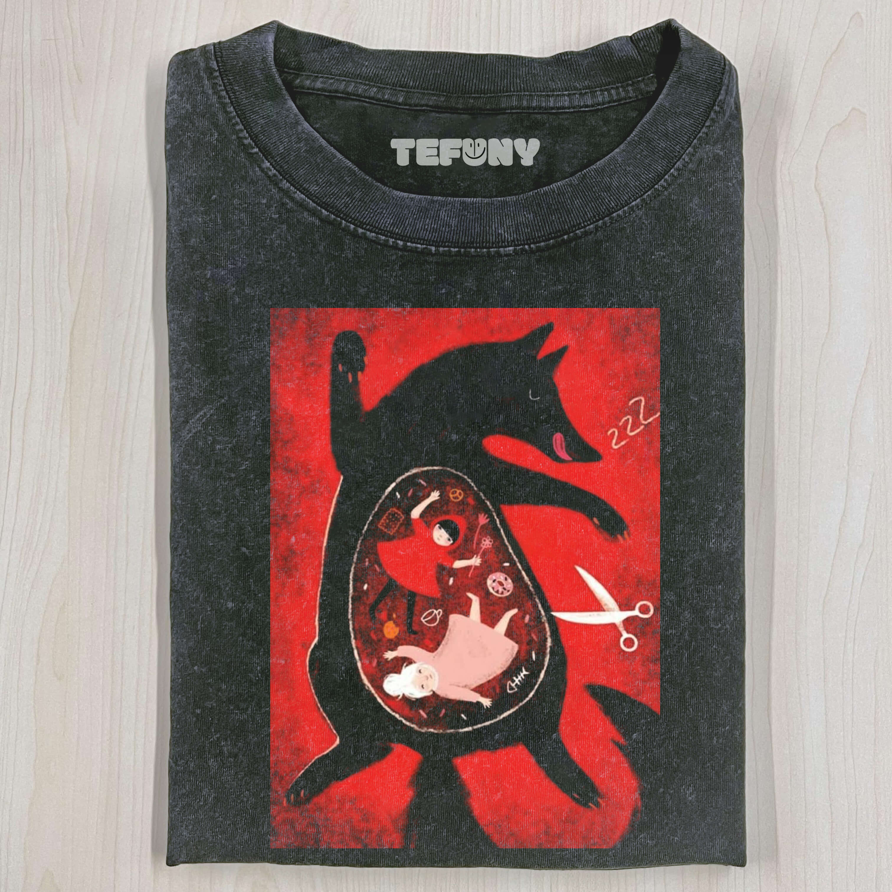 LITTLE RED RIDING HOOD AND THE BIG BAD WOLF T-THIRT