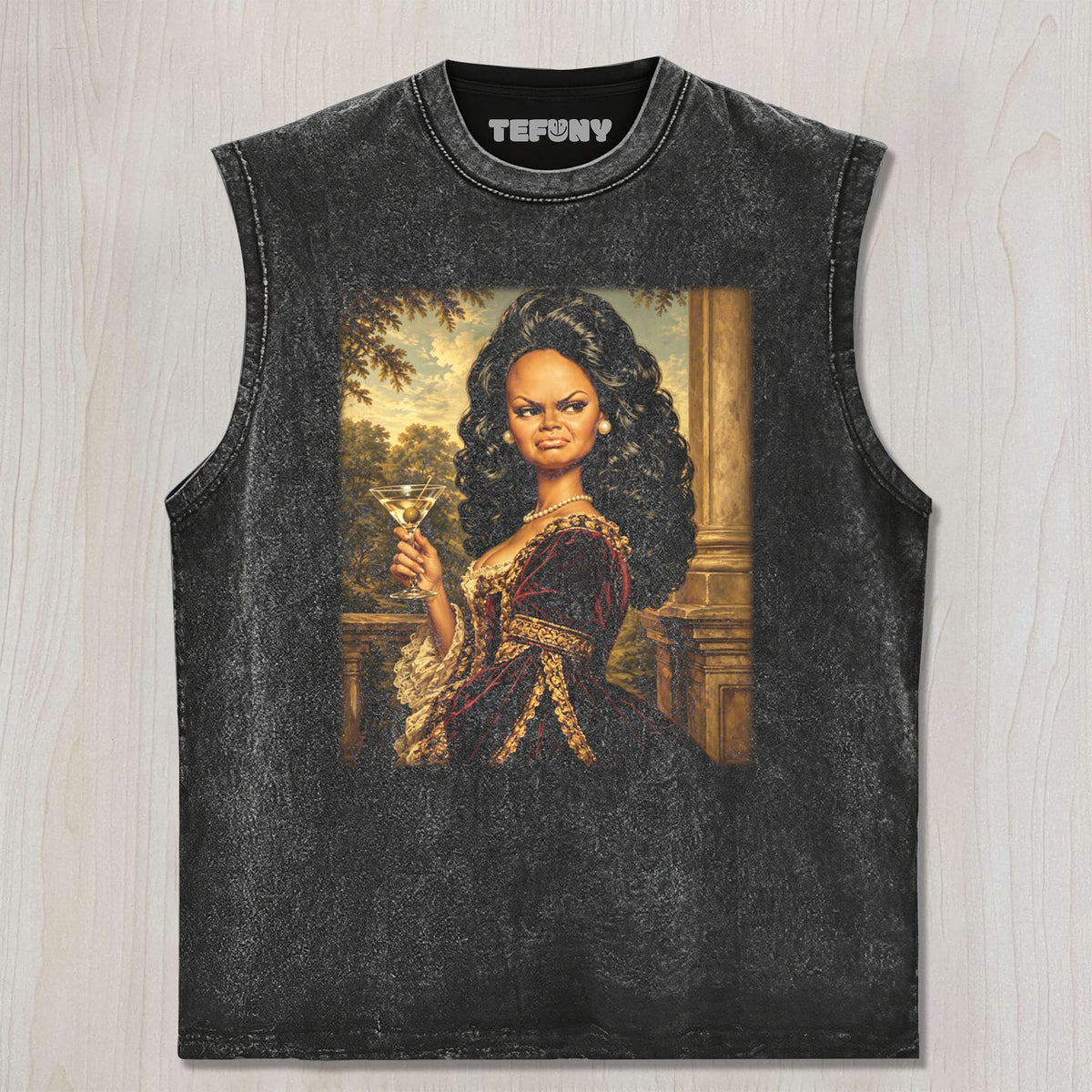 LUXE VINTAGE DOLL PORTRAIT UNISEX TEE, TANK TOP, LAYERED LS, SWEATSHIRT & HOODIE