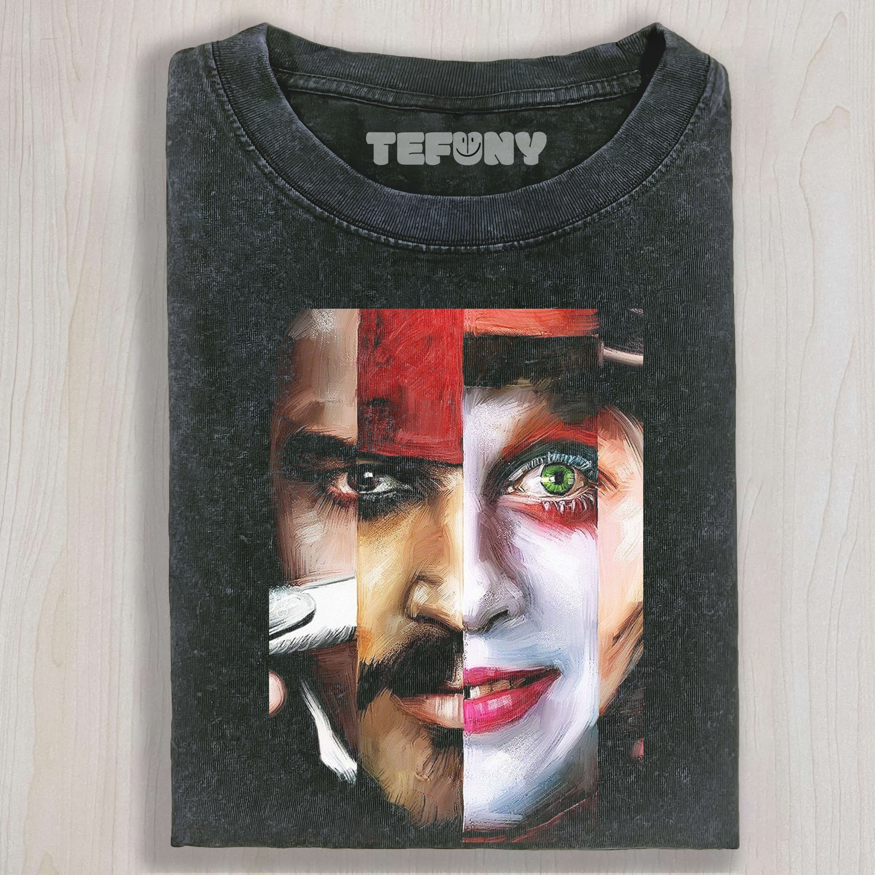 MANY FACES OF JOHNNY DEPP TEE & SWEAT & HOOD