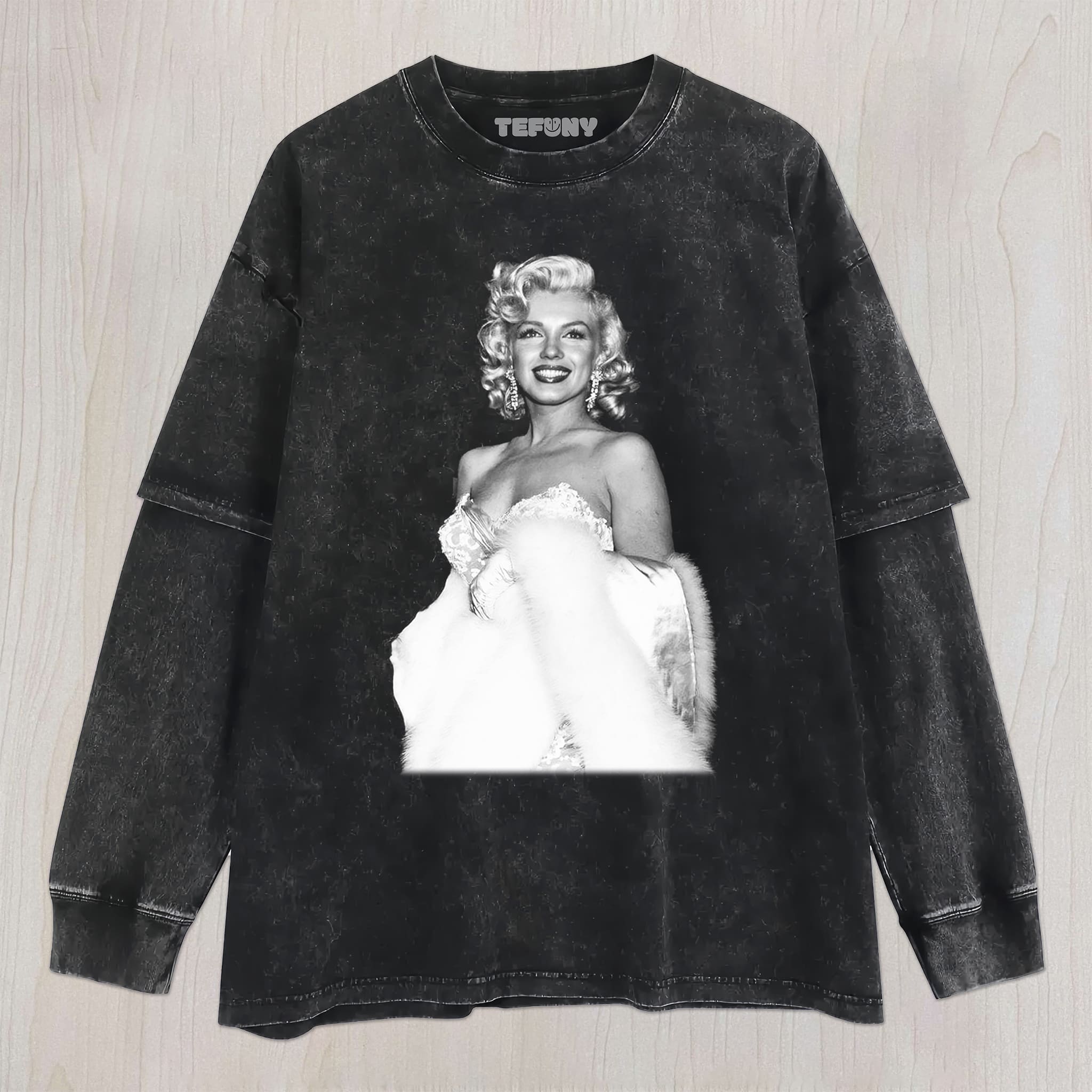 MARILYN MONROE IN A GOWN UNISEX TEE, TANK TOP, LAYERED LS, SWEATSHIRT & HOODIE