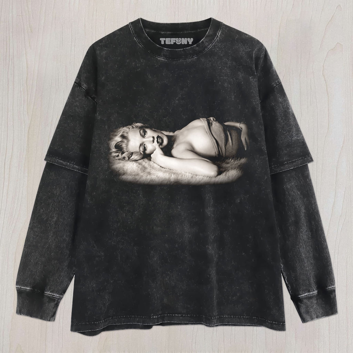 MARILYN MONROE IS LYING DOWN UNISEX TEE, TANK TOP, LAYERED LS, SWEATSHIRT & HOODIE