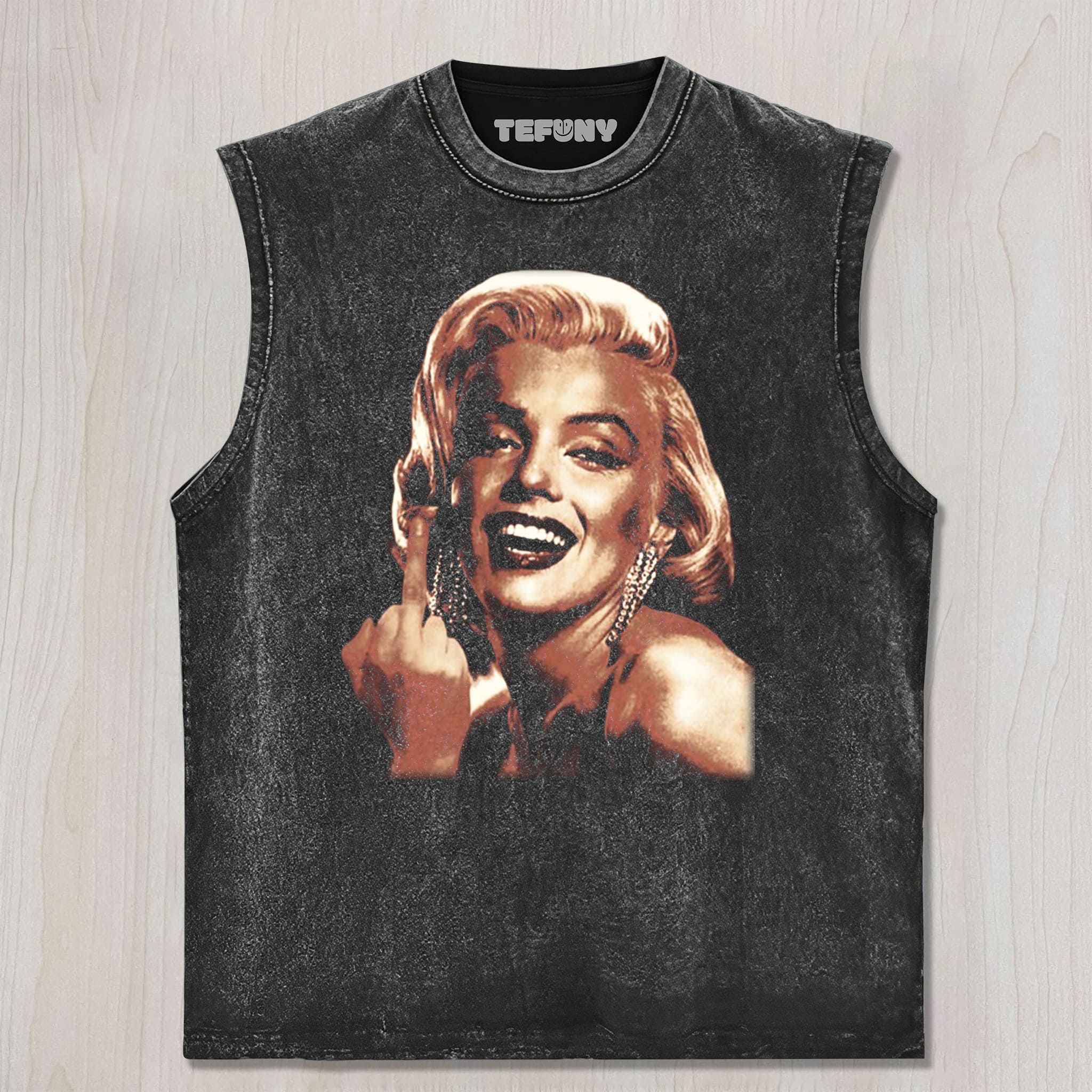MARILYN MONROE MIDDLE FINGER UNISEX TEE, TANK TOP, LAYERED LS, SWEATSHIRT & HOODIE
