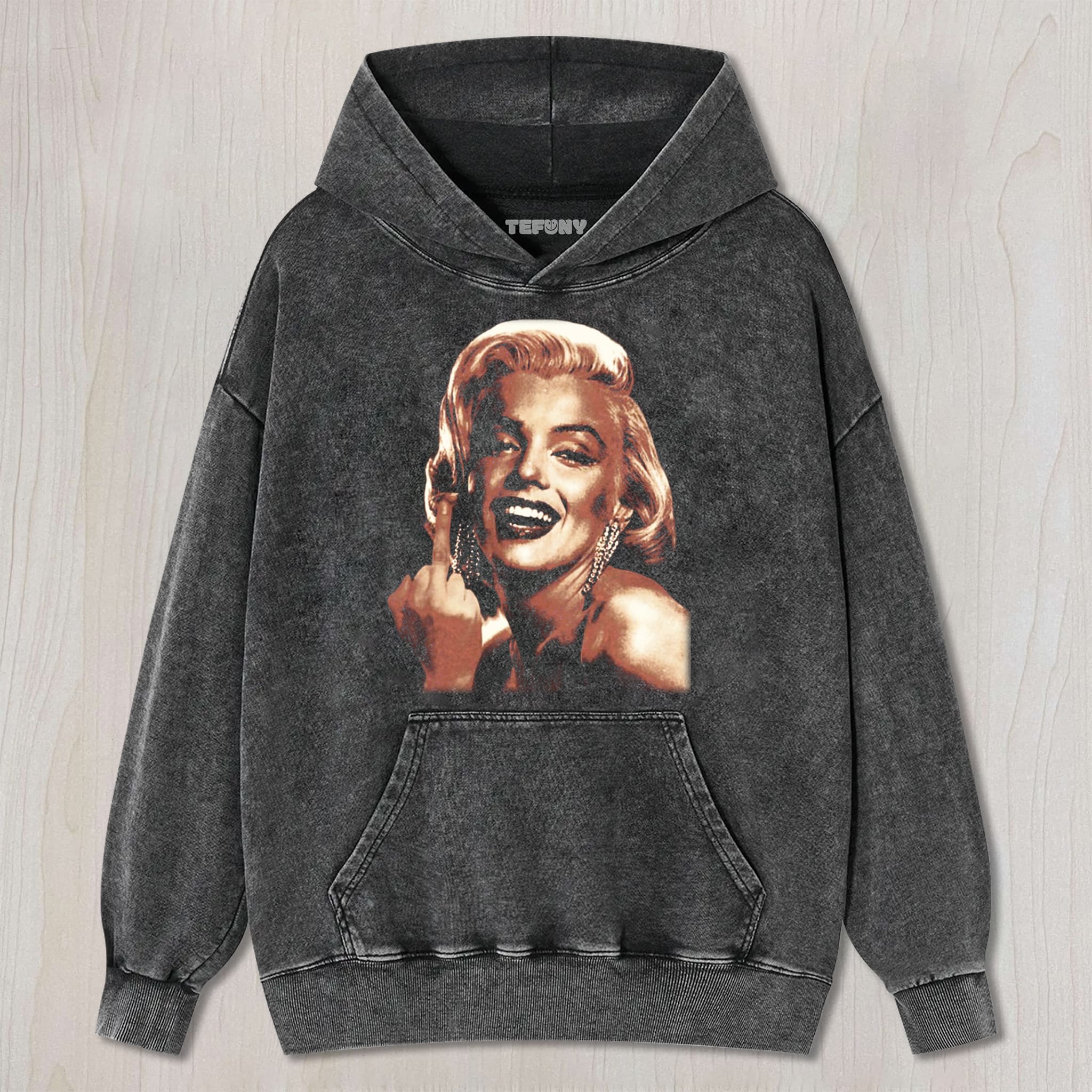 MARILYN MONROE MIDDLE FINGER UNISEX TEE, TANK TOP, LAYERED LS, SWEATSHIRT & HOODIE