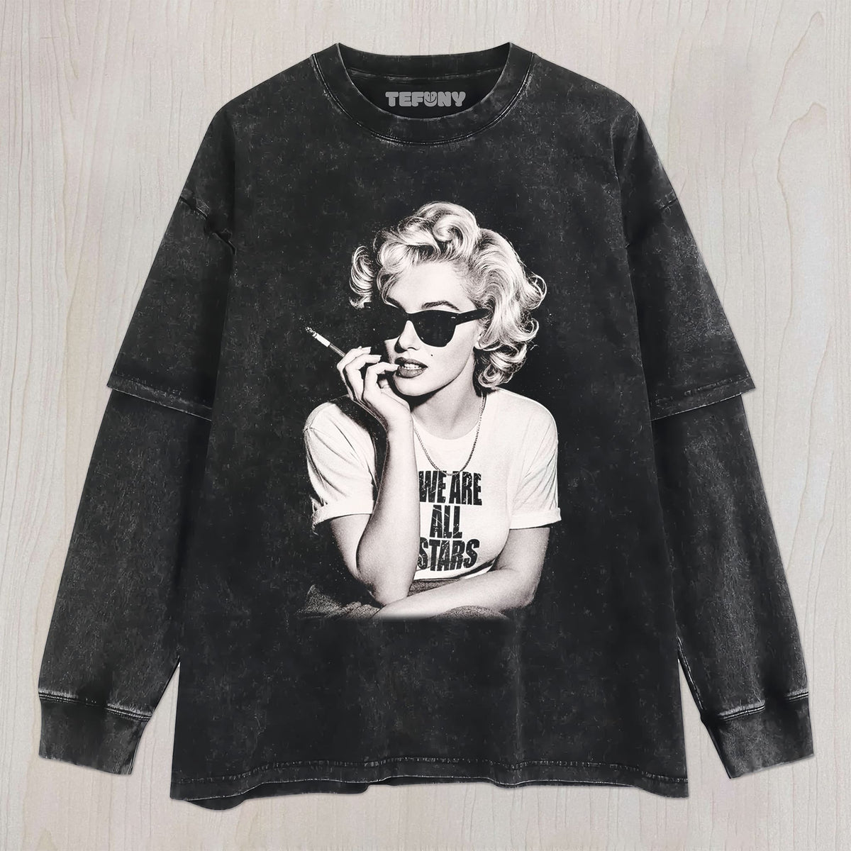 MARILYN MONROE SMOKING N UNISEX TEE, TANK TOP, LAYERED LS, SWEATSHIRT & HOODIE