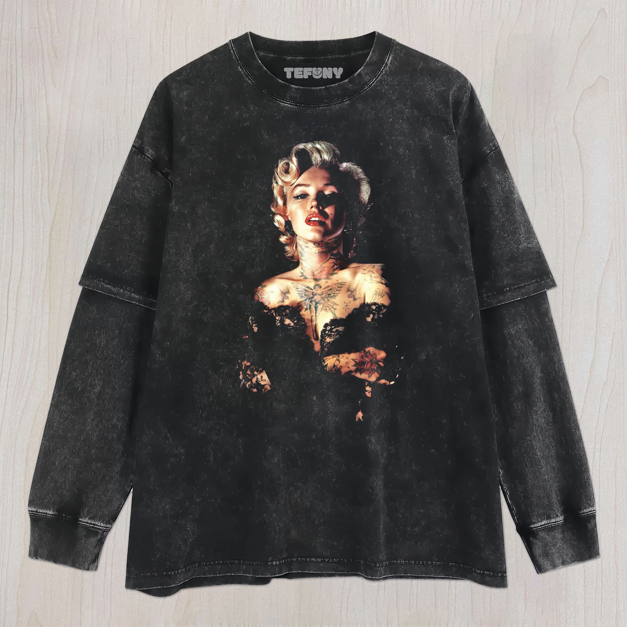 MARILYN MONROE TATTOO UNISEX TEE, TANK TOP, LAYERED LS, SWEATSHIRT & HOODIE