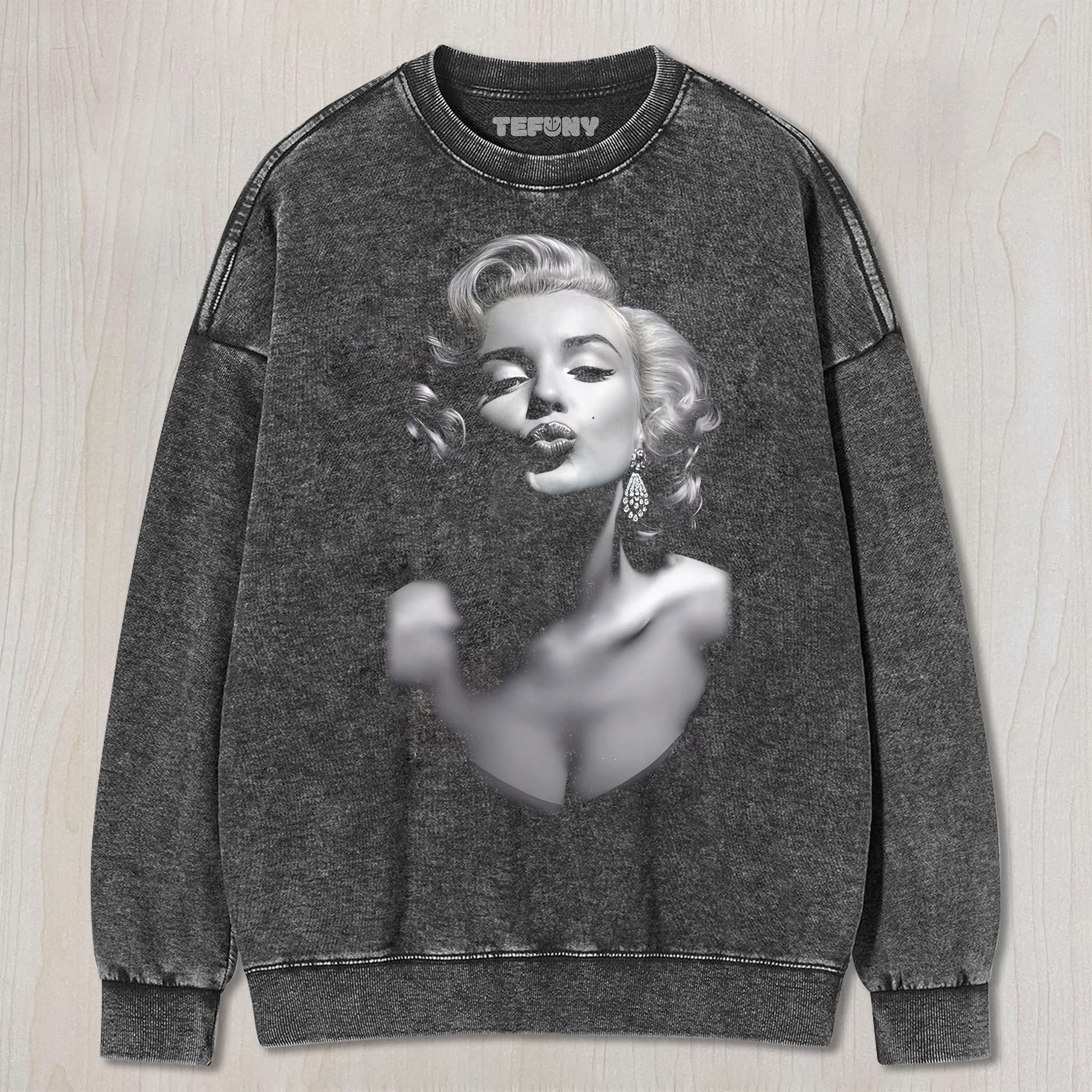 MARILYN MONROE POUTING UNISEX TEE, TANK TOP, LAYERED LS, SWEATSHIRT & HOODIE