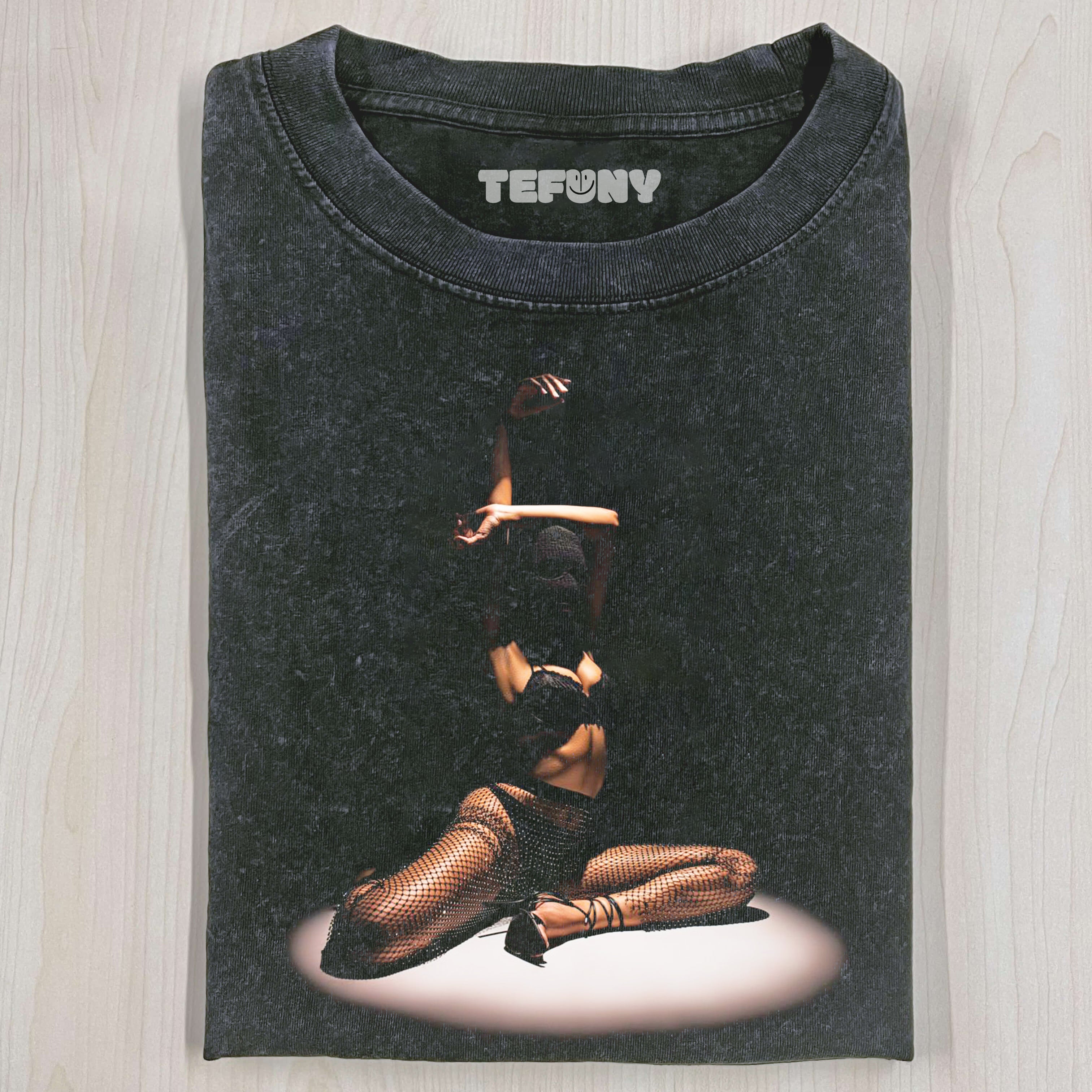 MASKED WOMAN DANCING T-SHIRT