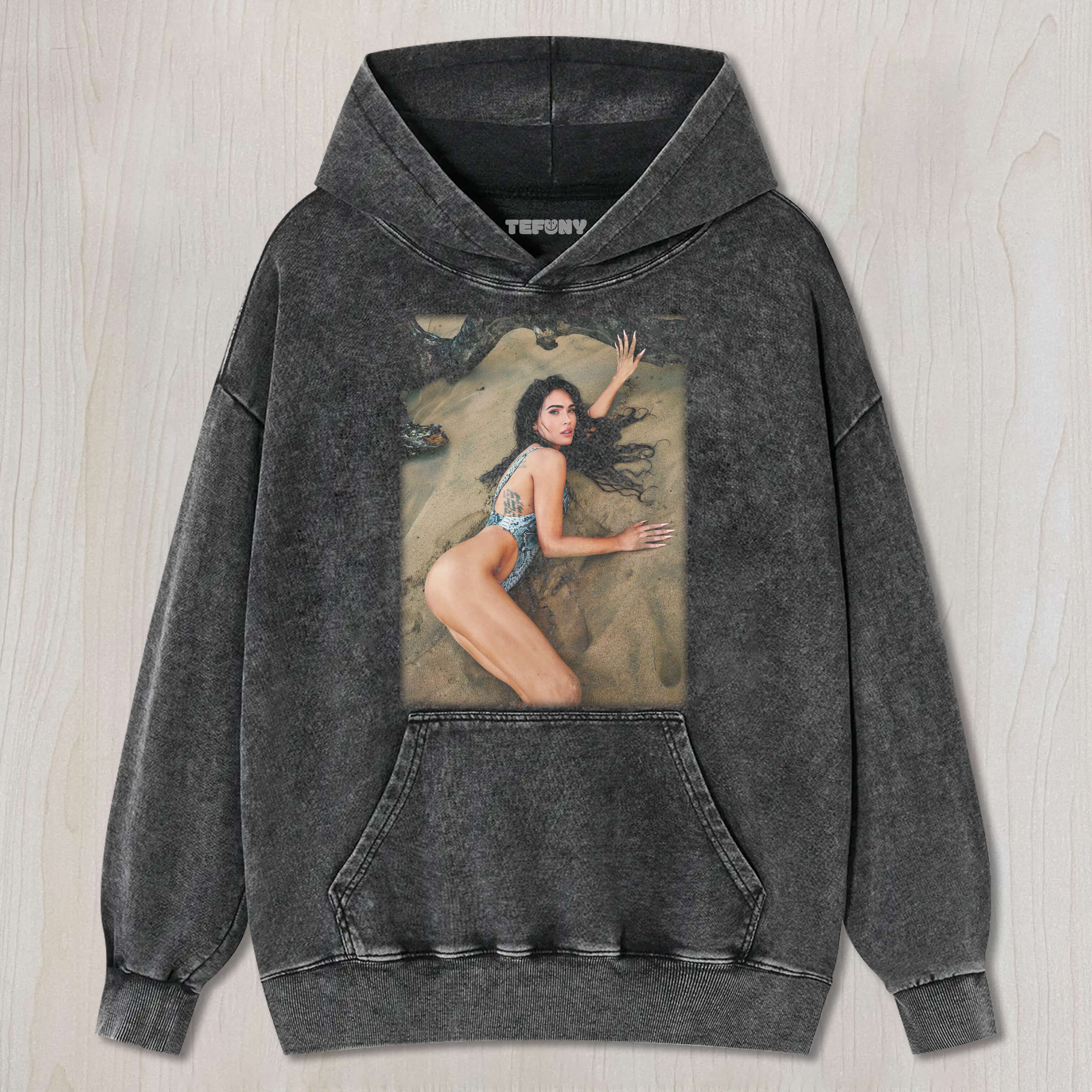 MEGAN FOX LYING ON THE BEACH TEE & SWEAT & HOOD