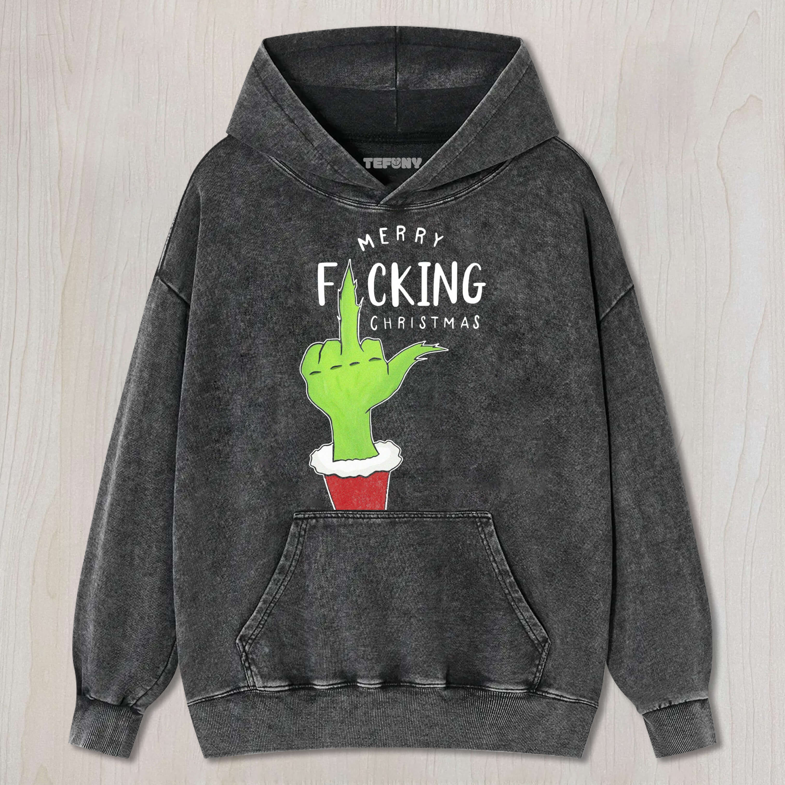 MERRY CHRISTMAS, MIDDLE FINGER TEE & SWEAT & HOOD