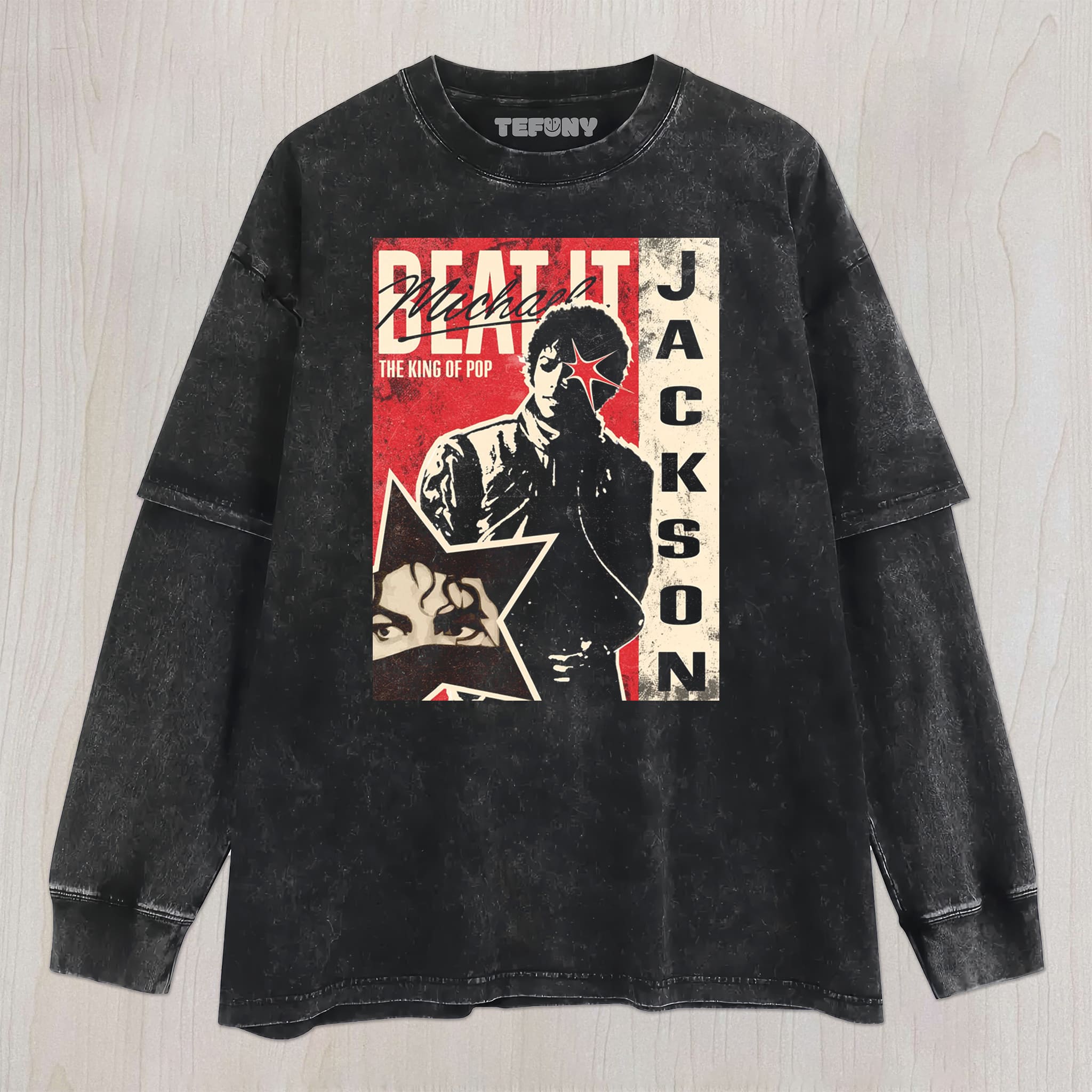 MICHAEL JACKSON RETRO POSTER UNISEX TEE, TANK TOP, LAYERED LS, SWEATSHIRT & HOODIE