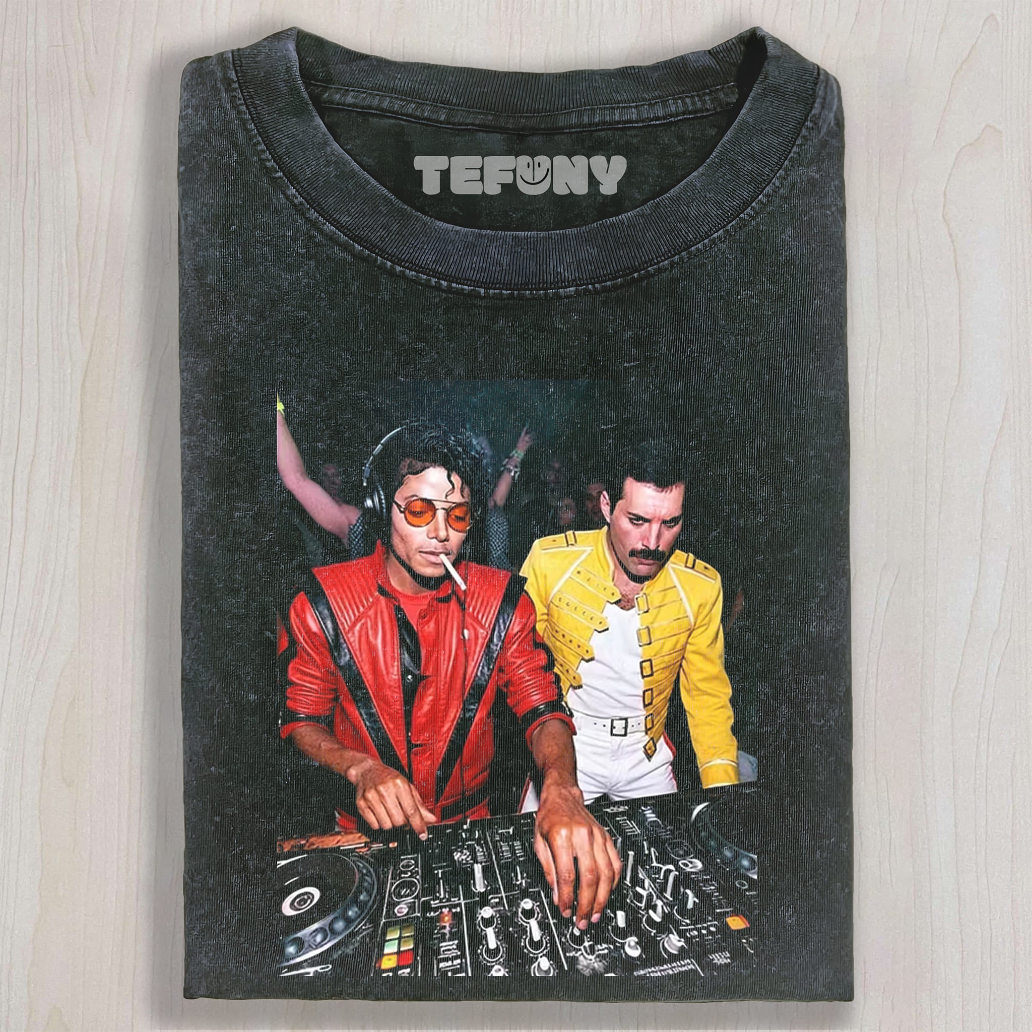 MICHAEL JACKSON & FREDDIE MERCURY V2 UNISEX TEE, TANK TOP, LAYERED LS, SWEATSHIRT & HOODIE