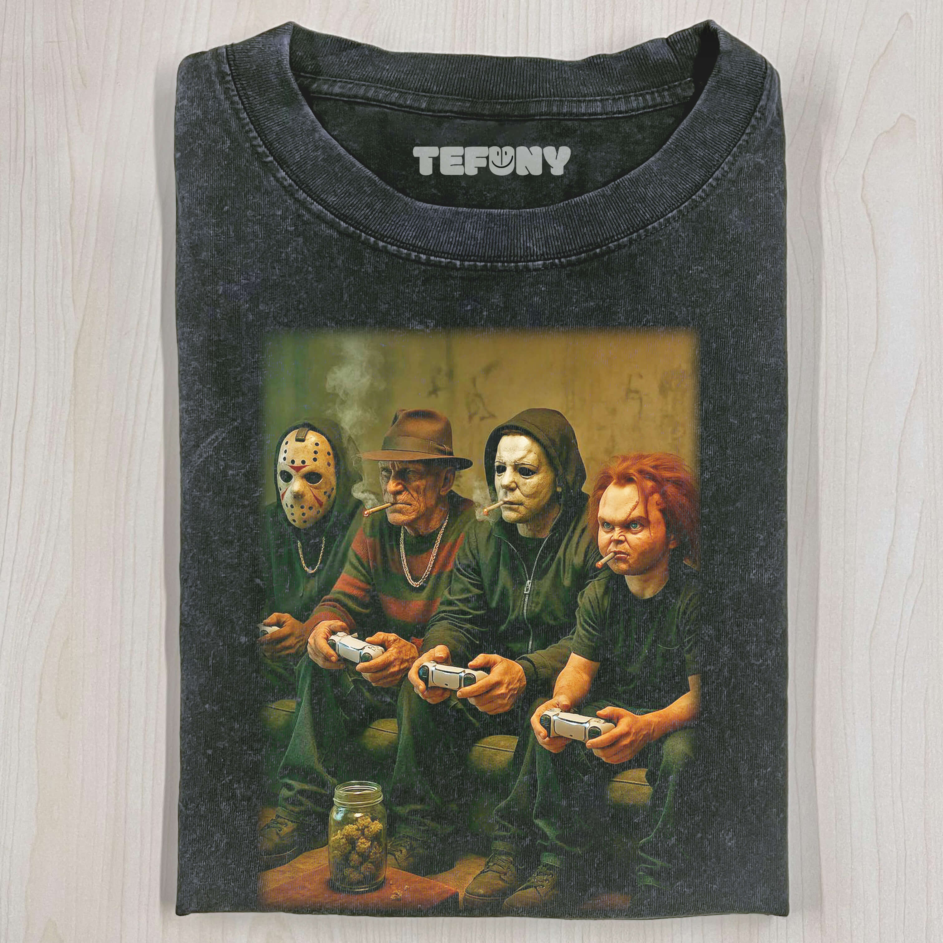 MICHAEL, CHUCKY AND OTHERS PLAY GAMES T-SHIRT