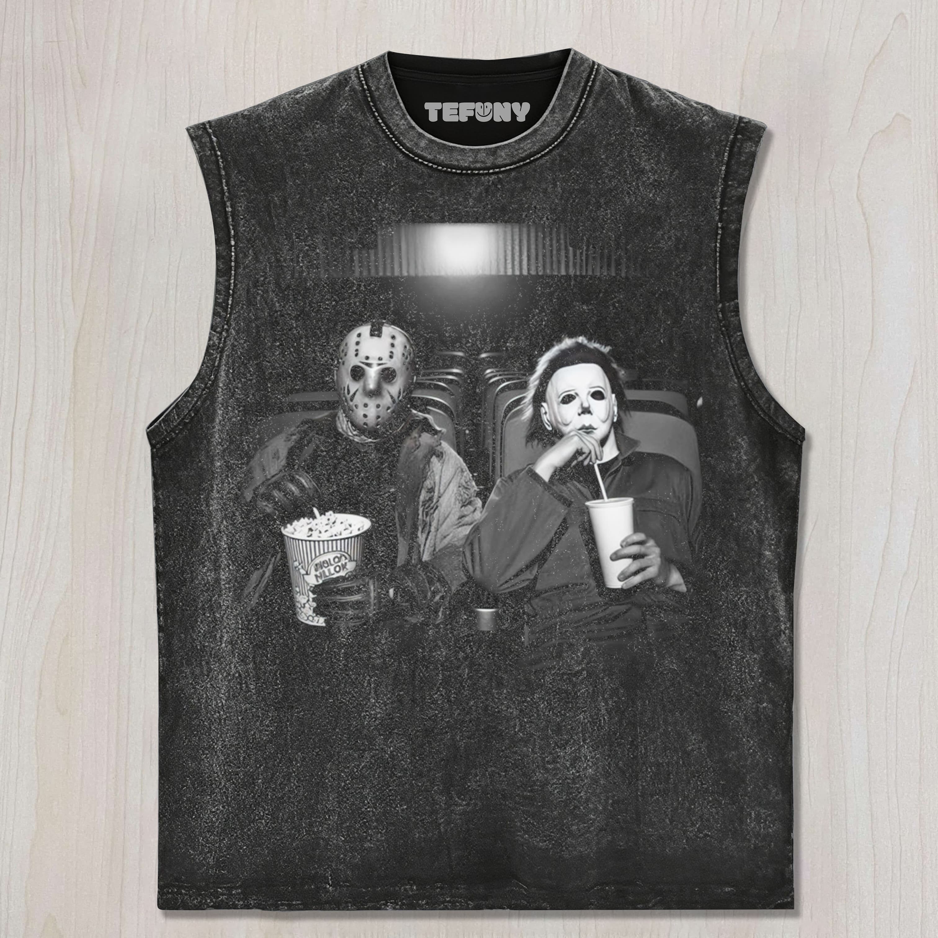 MICHAEL MYERS AND JASON V1 UNISEX TEE, TANK TOP, LAYERED LS, SWEATSHIRT & HOODIE