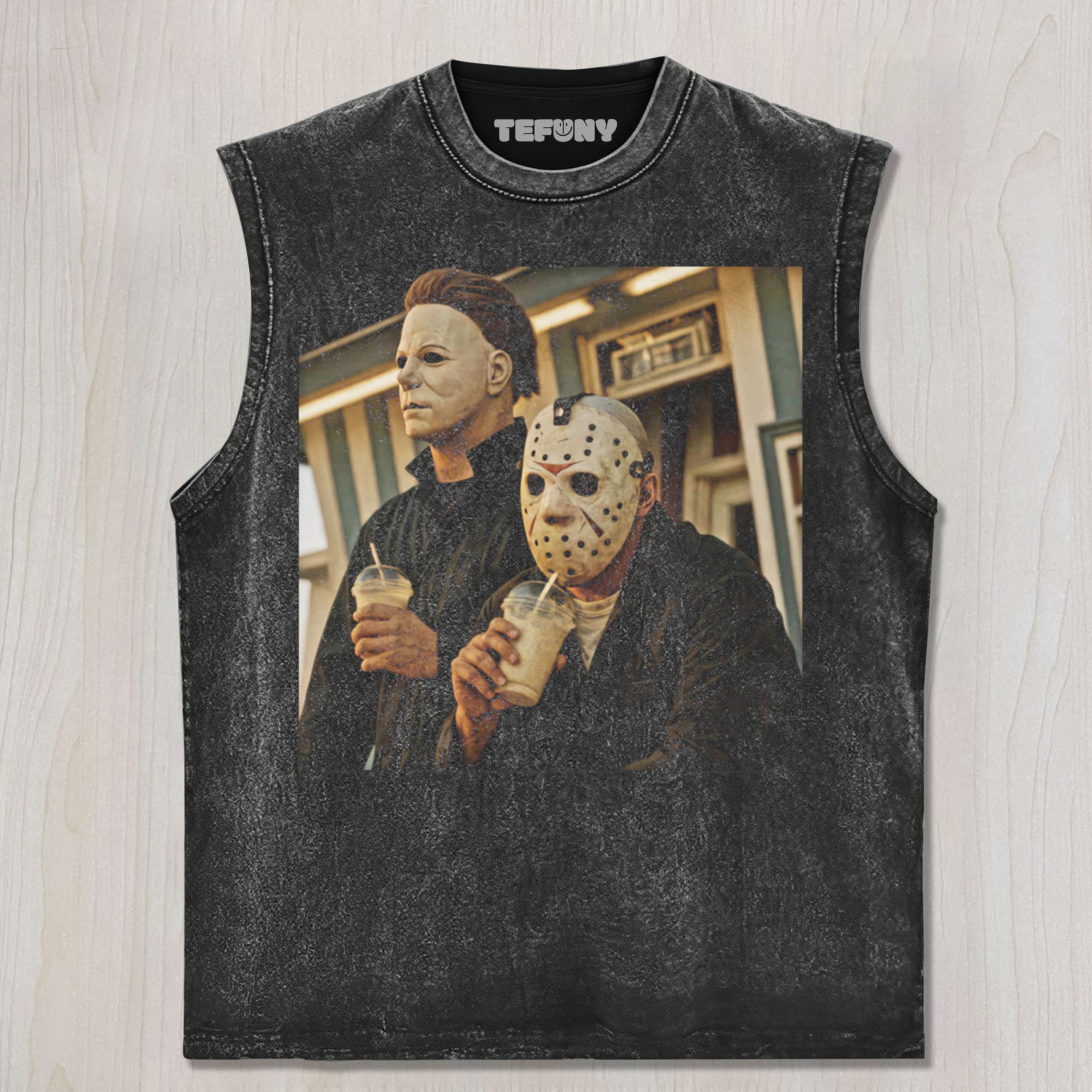 MICHAEL MYERS AND JASON V2 UNISEX TEE, TANK TOP, LAYERED LS, SWEATSHIRT & HOODIE