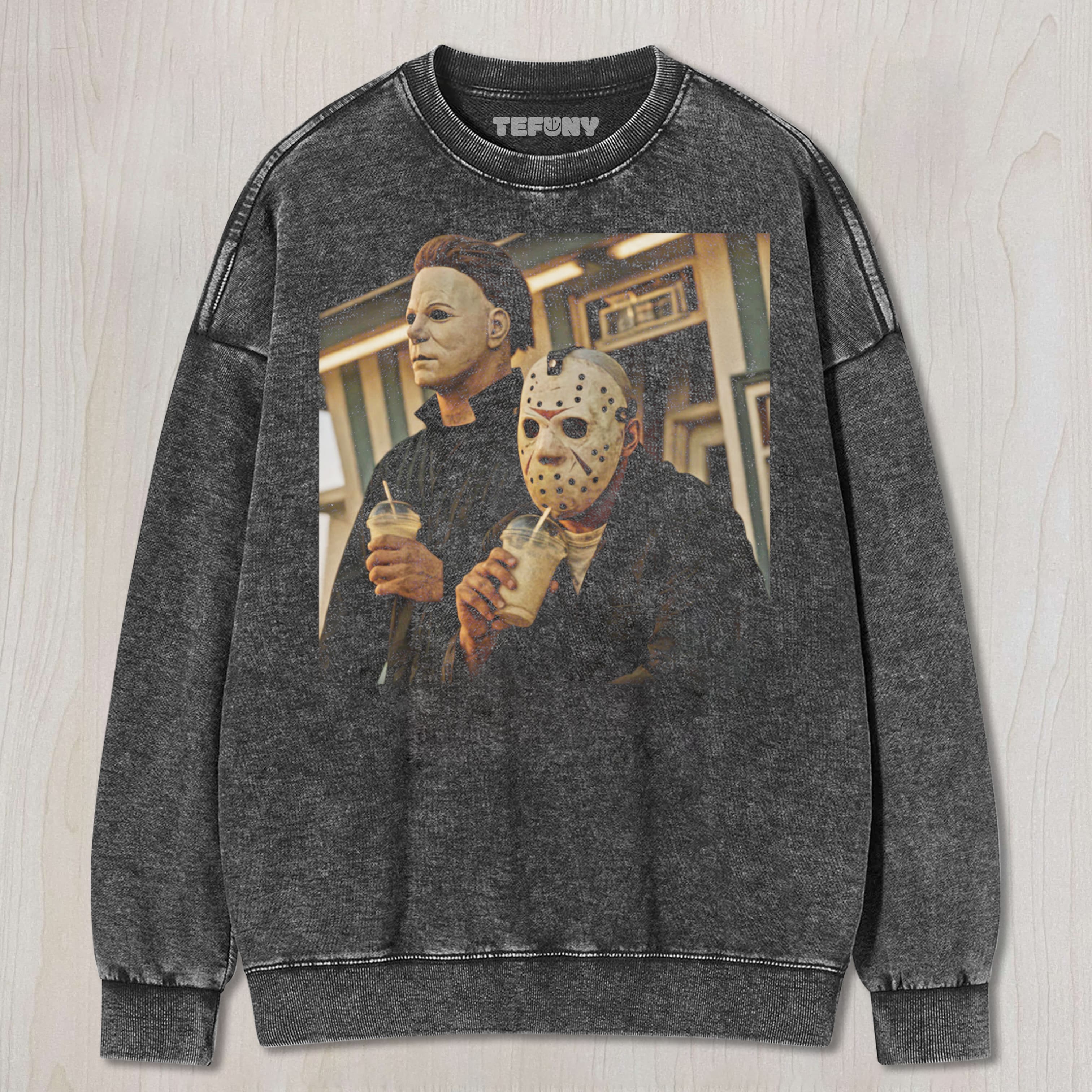 MICHAEL MYERS AND JASON V2 UNISEX TEE, TANK TOP, LAYERED LS, SWEATSHIRT & HOODIE