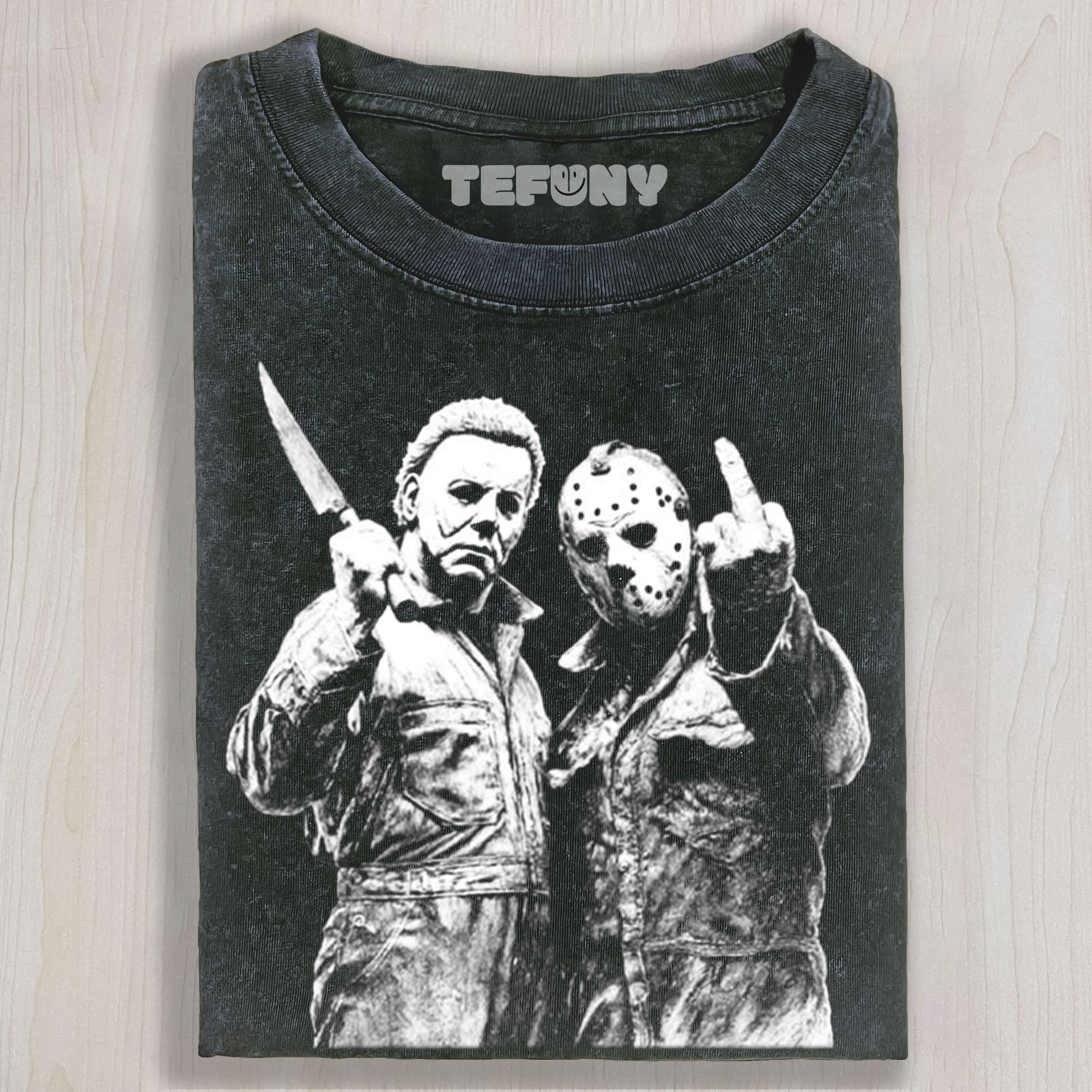 MICHAEL MYERS AND JASON V4 UNISEX TEE, TANK TOP, LAYERED LS, SWEATSHIRT & HOODIE