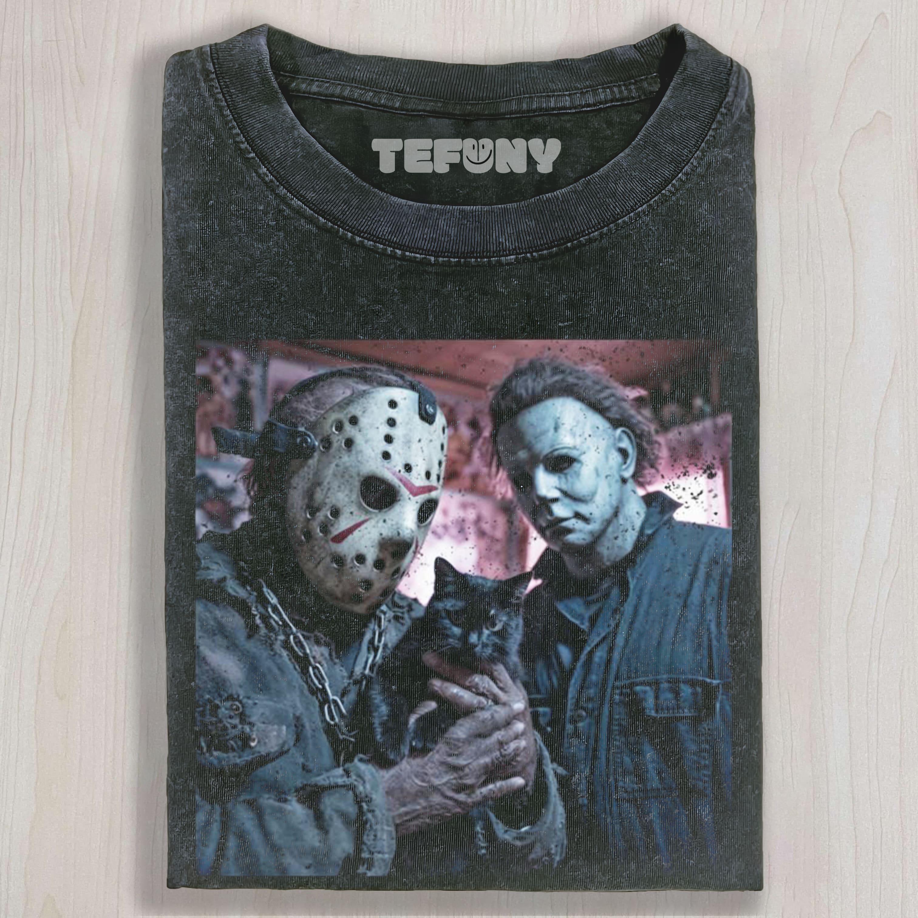 MICHAEL MYERS AND JASON V6 UNISEX TEE, TANK TOP, LAYERED LS, SWEATSHIRT & HOODIE