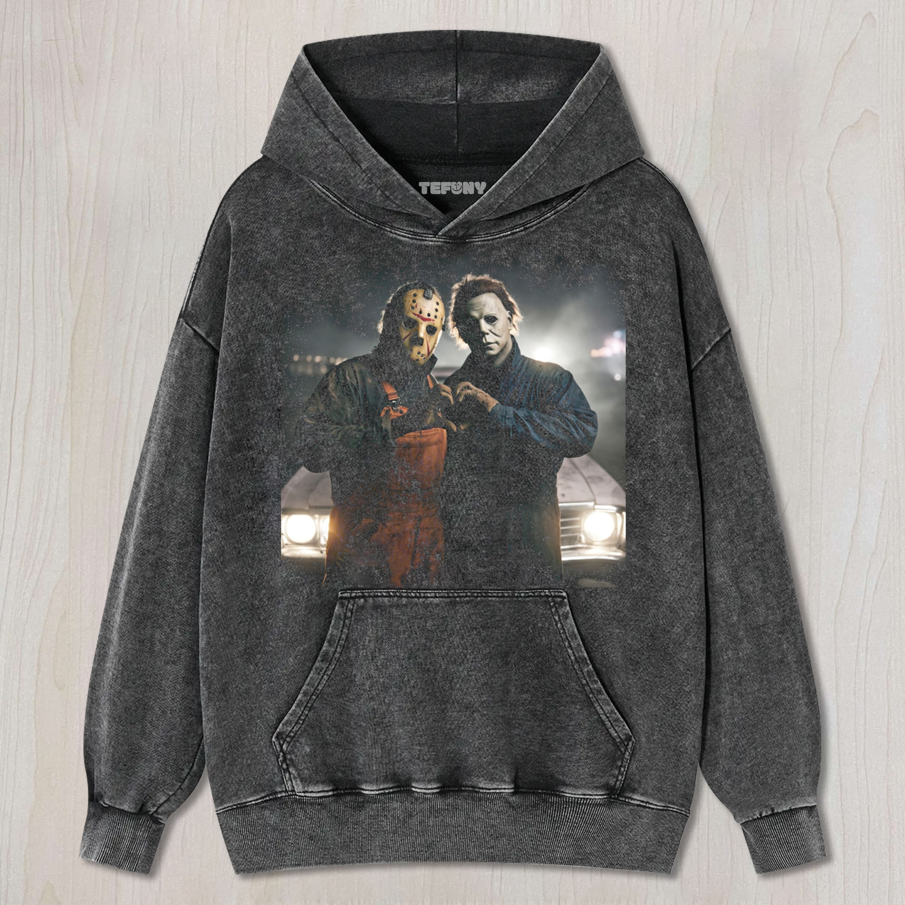 MICHAEL MYERS AND JASON V7 UNISEX TEE, TANK TOP, LAYERED LS, SWEATSHIRT & HOODIE