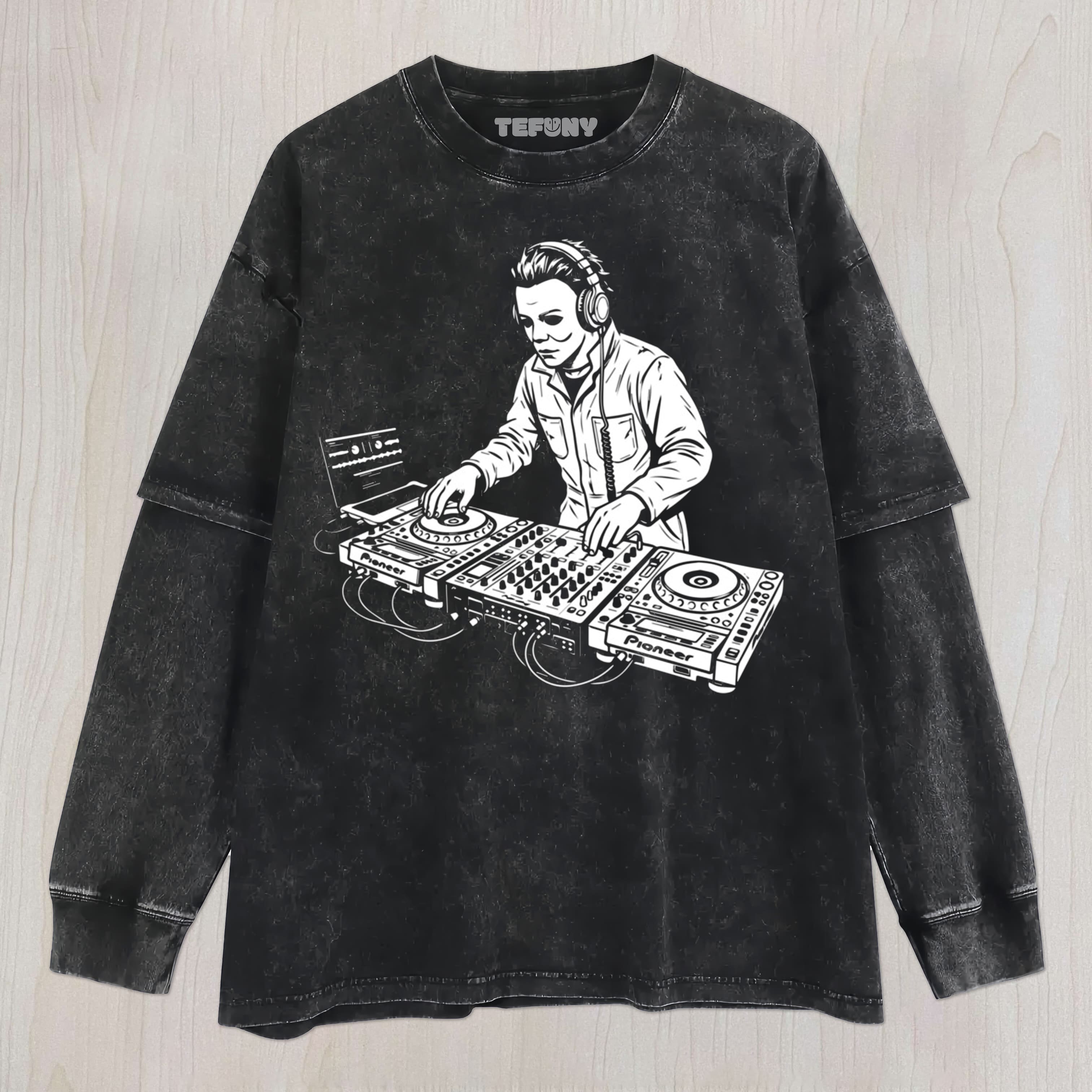 MICHAEL MYERS DJ UNISEX TEE, TANK TOP, LAYERED LS, SWEATSHIRT & HOODIE