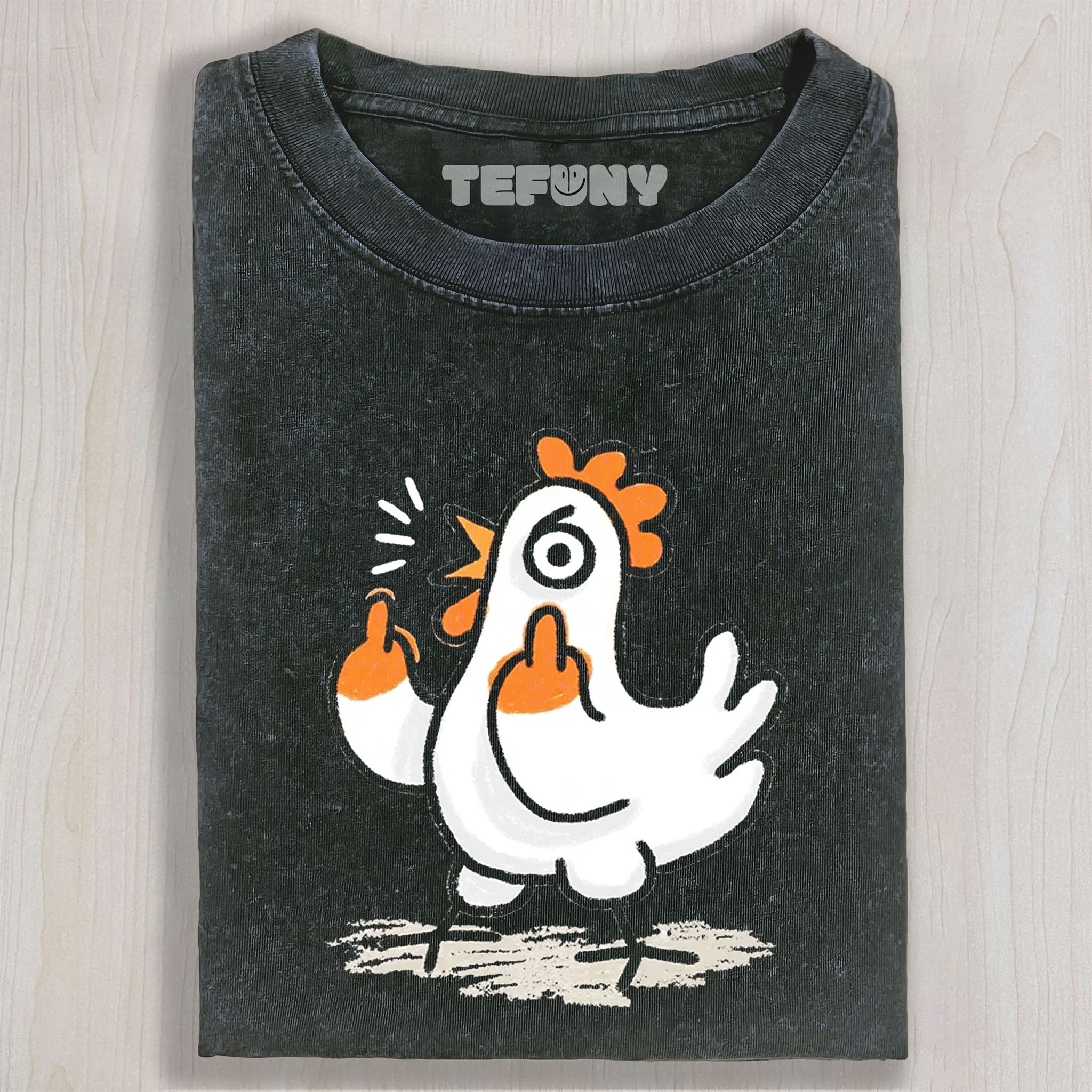 MIDDLE FINGER CHICKEN UNISEX TEE, TANK TOP, LAYERED LS, SWEATSHIRT & HOODIE