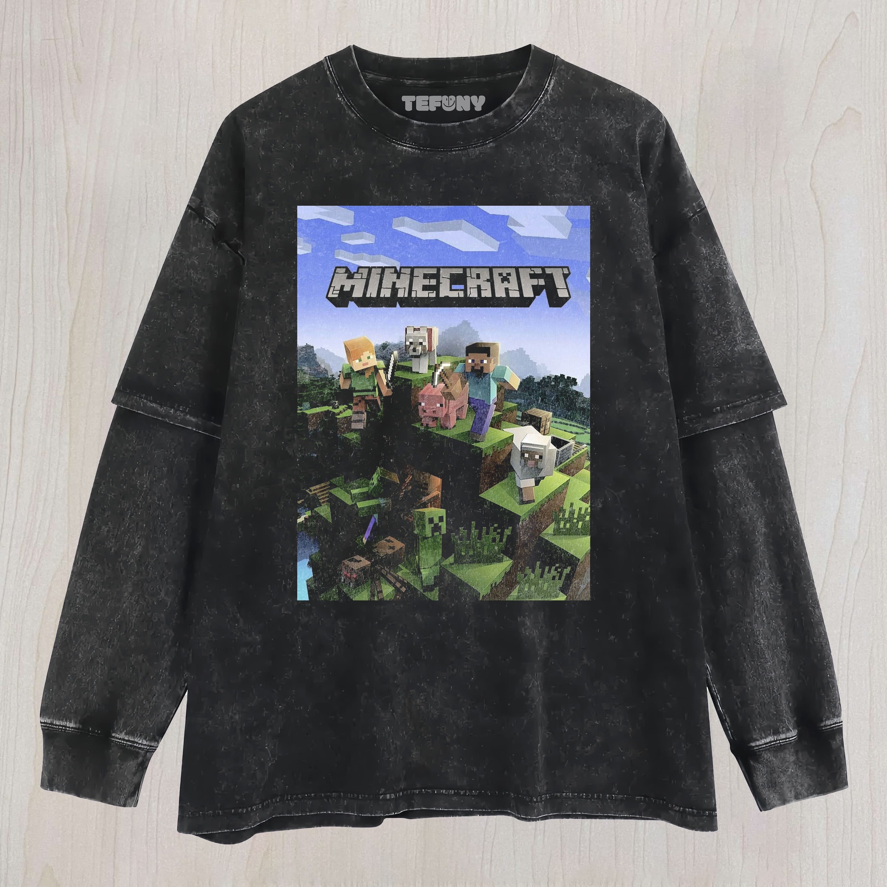 MINECRAFT V3 UNISEX TEE, TANK TOP, LAYERED LS, SWEATSHIRT & HOODIE